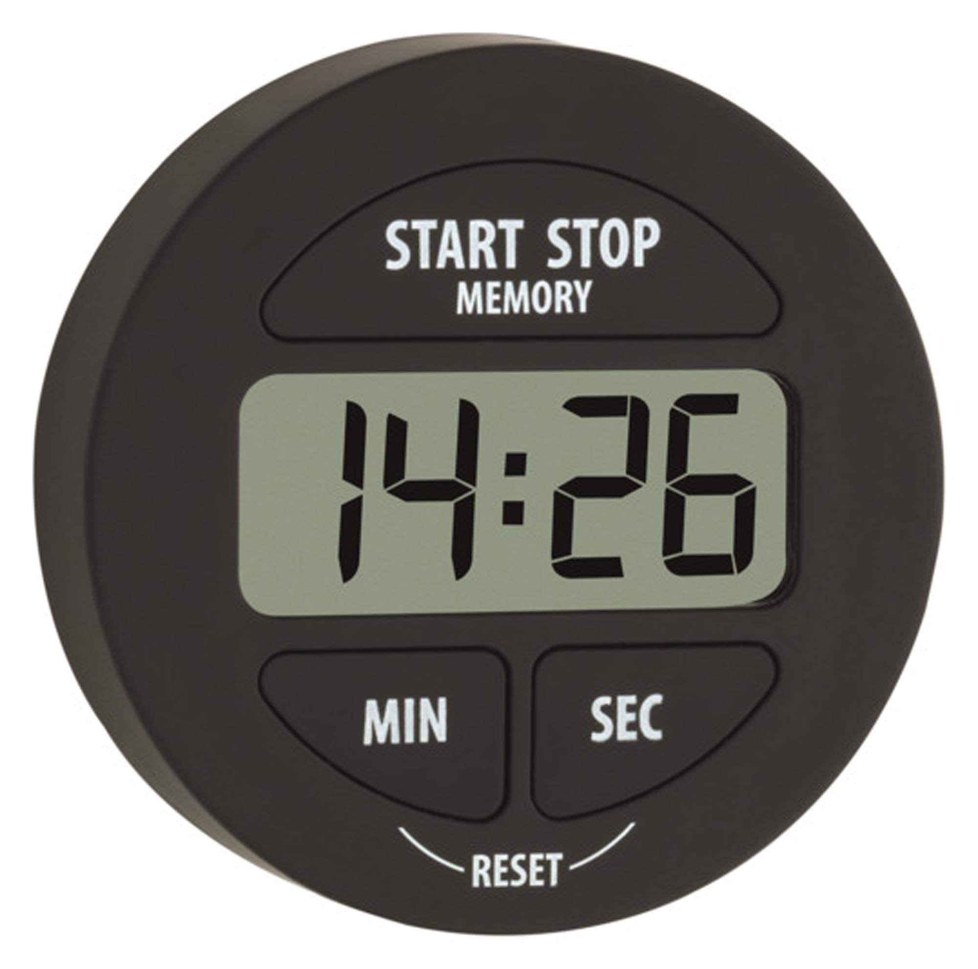 TFA Timer und Stoppuhr schwarz (ø 5.5 cm) – präzise Zeitmessung, intuitiv bedienbar, ideal für Küche, robust und kompakt. Perfekte Ergebnisse!