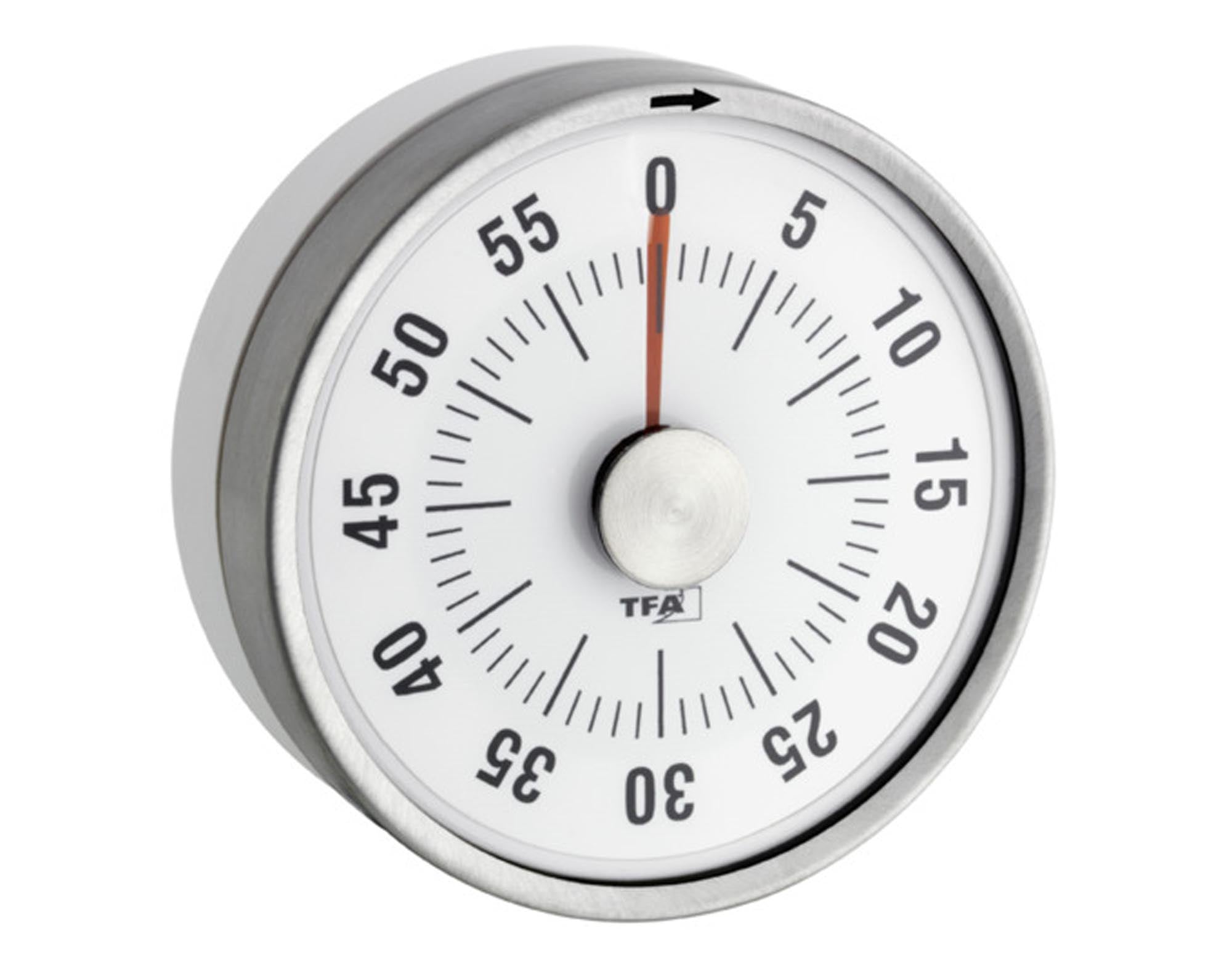 Entdecken Sie den TFA Timer Puck in Weiß – Ihr perfekter Küchenhelfer für präzise Zeitmessung beim Kochen und Backen. Robust, benutzerfreundlich und mit Magnetfunktion.
