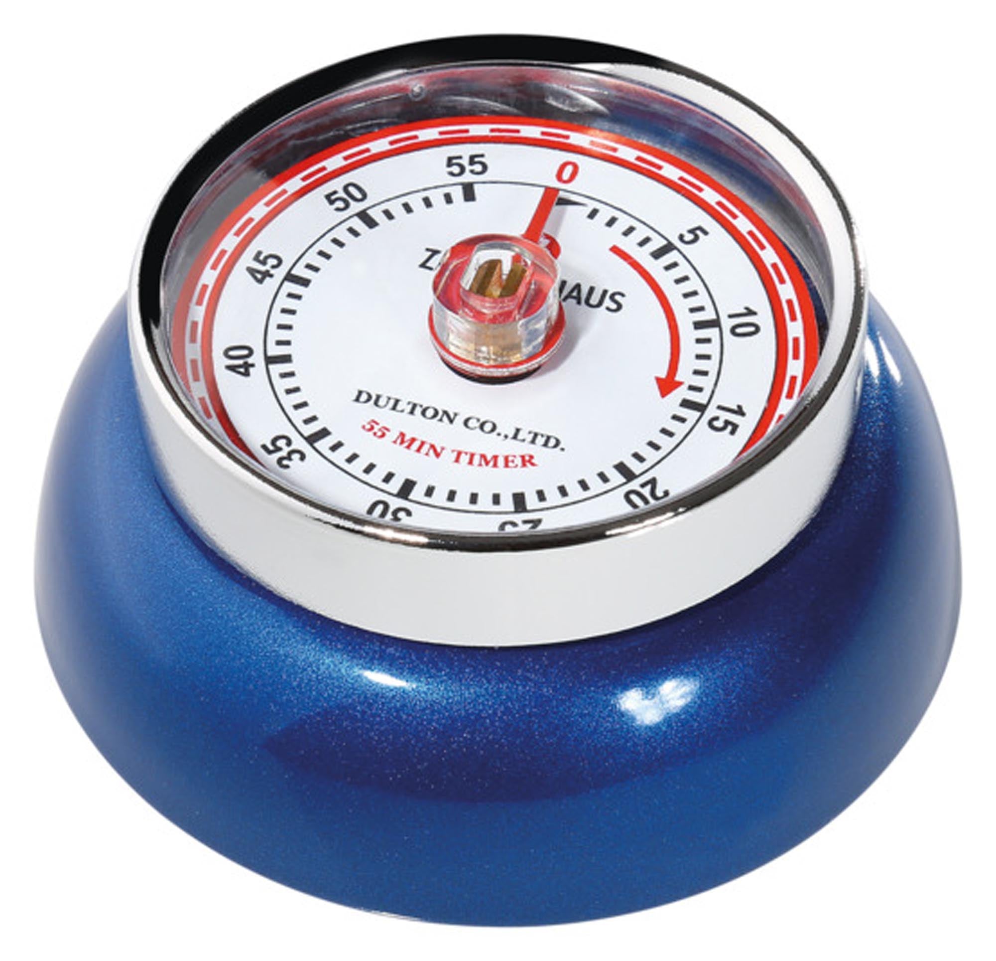 Entdecken Sie den ZASSENHAUS Timer mit Magnet in blau metallic. Kompakt, präzise und ideal für Kochen und Backen. Hochwertige Materialien, einfache Bedienung!