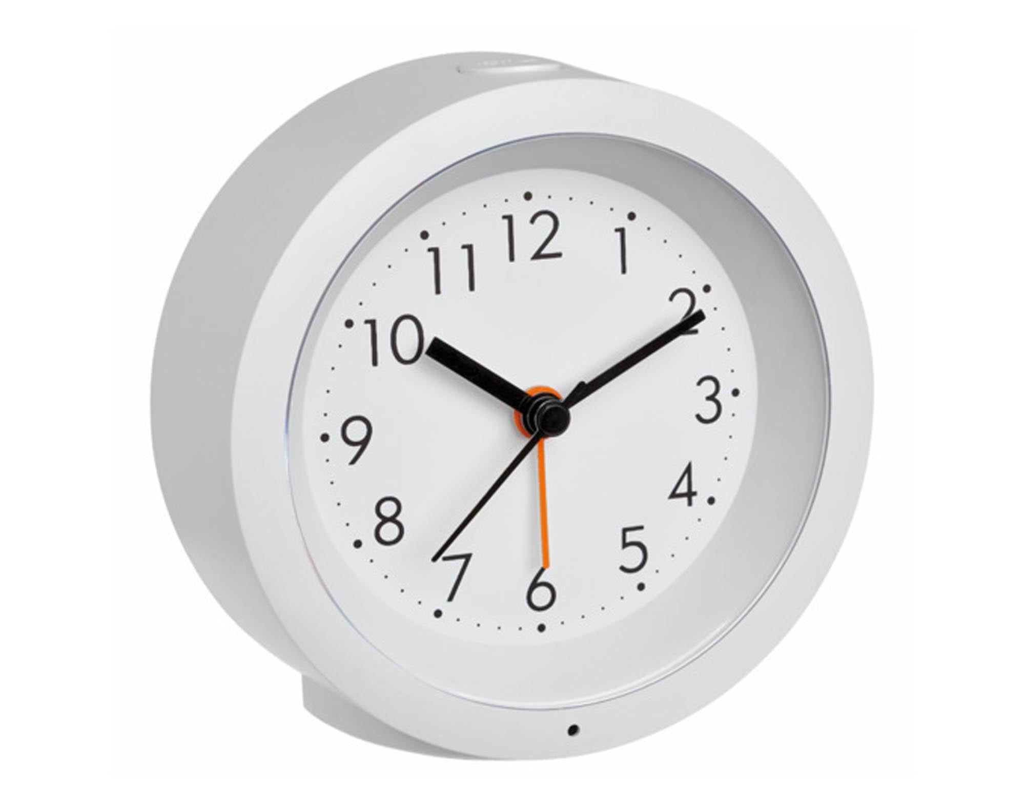 Entdecken Sie den TFA elektronischen Wecker in elegantem Weiß (ø 10.5 cm) – geräuscharm, mit Snooze-Funktion und automatischer Hintergrundbeleuchtung. Ideal für Ihr Schlafzimmer!