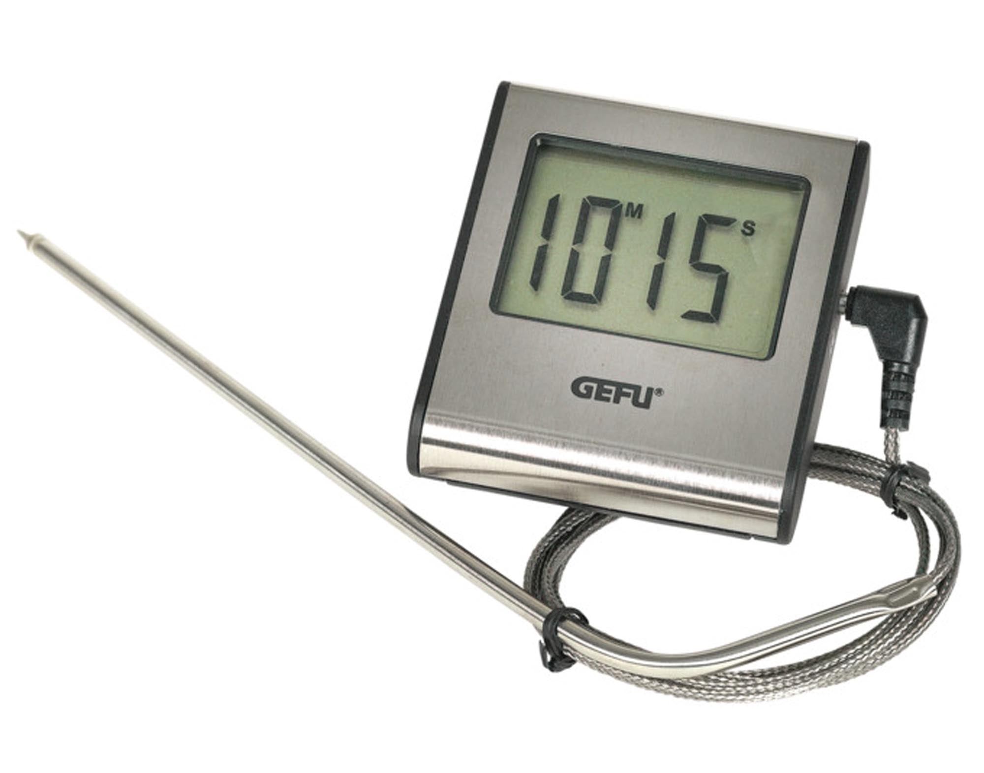 Entdecken Sie das GEFU Bratenthermometer mit Timer Tempere – Ihr perfektes Grillzubehör für präzise Temperaturüberwachung und optimale Garstufen!