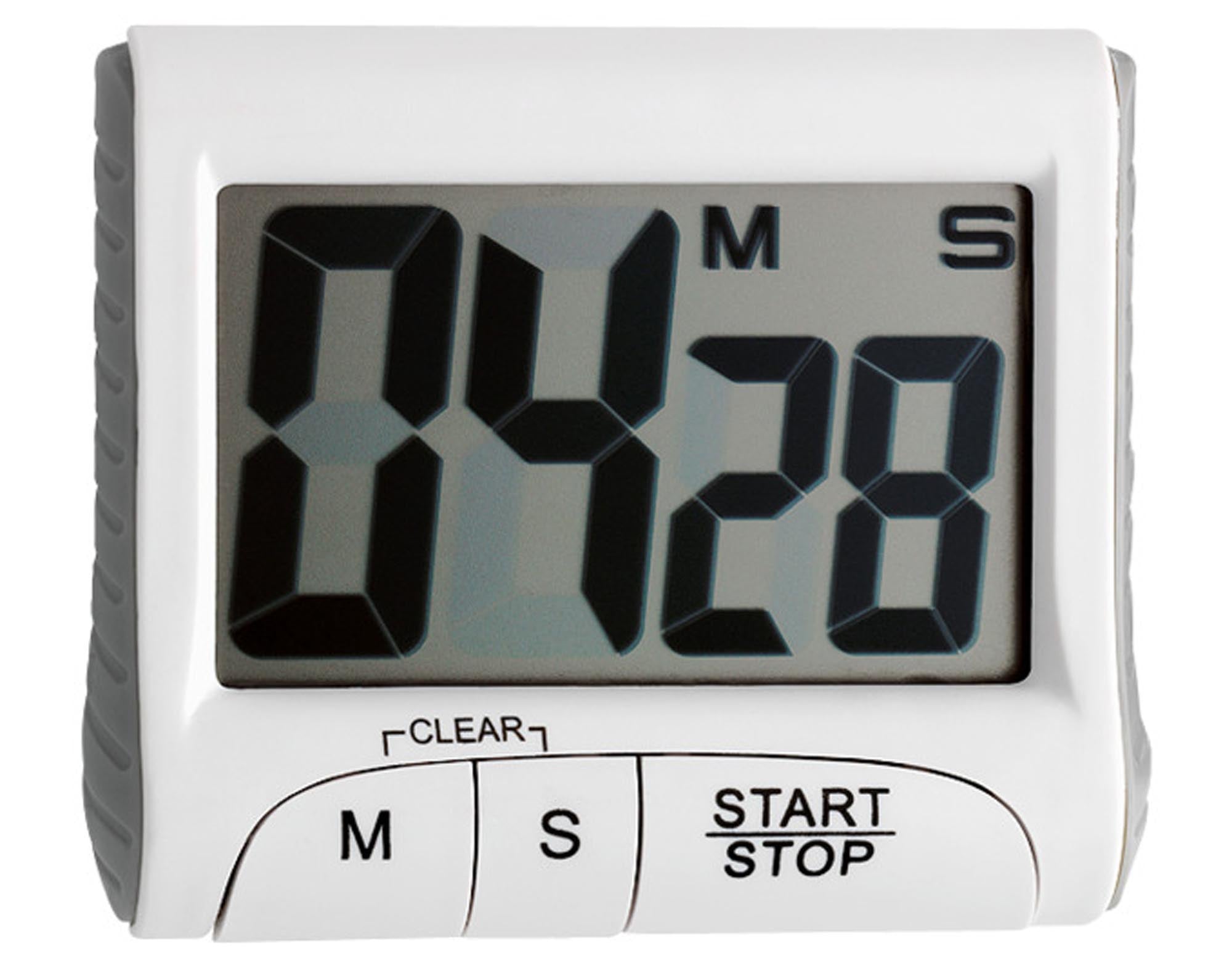 Der TFA Timer und Stoppuhr in Weiß (8.2x7 cm) ist ideal für Küche, Sport und Alltag. Robustes Design, einfache Bedienung und praktische Magnetrückseite.