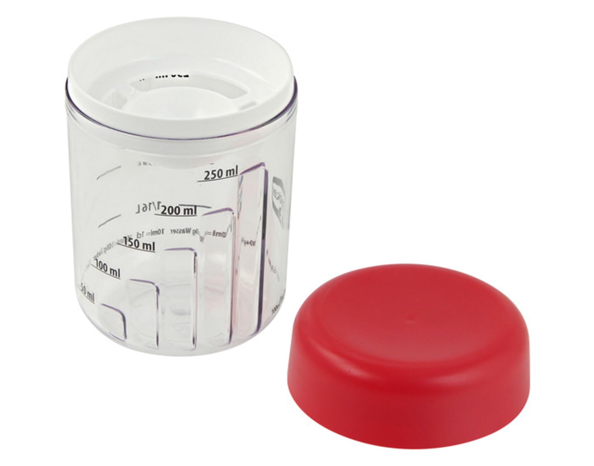 Der DR. OETKER Messbecher 250 ml mit Eitrenner ist ideal zum präzisen Abmessen von Flüssigkeiten und trockenen Zutaten. Hochwertig, ergonomisch und spülmaschinenfest.