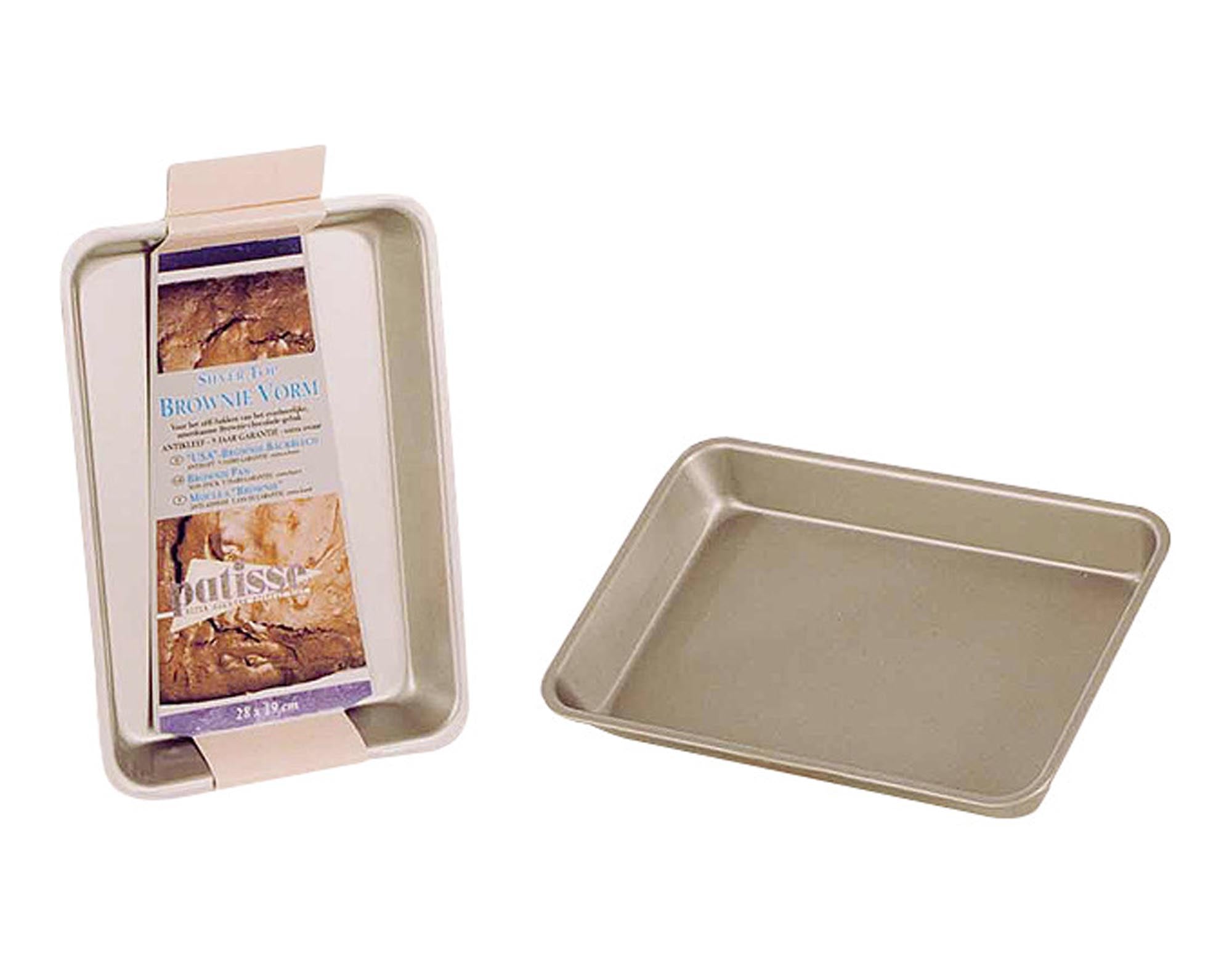 Entdecken Sie das PÂTISSE Backblech Brownie 28 x 19 cm mit Antihaftbeschichtung. Ideal für Brownies, Kuchen und mehr. Hochwertig, langlebig und leicht zu reinigen!