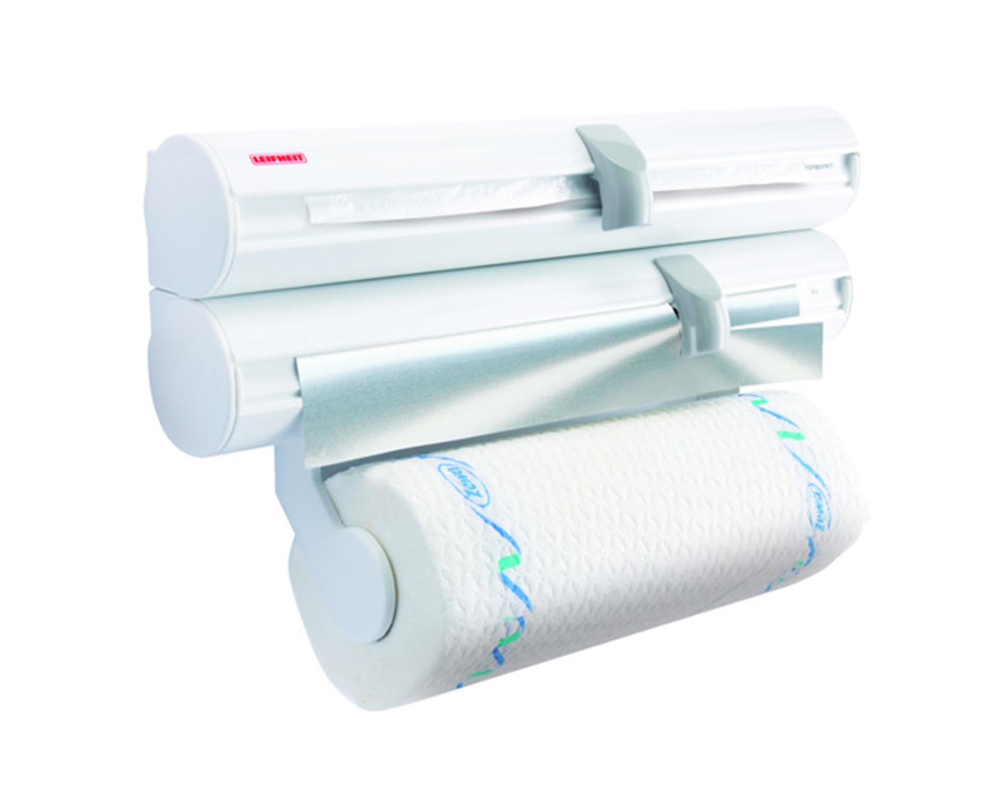 Der LEIFHEIT Rollenhalter Rolly Mobil in Weiß ist die ideale Lösung zur Aufbewahrung von Alufolie, Frischhaltefolie und Küchenrolle. Praktisch, stabil und stilvoll!