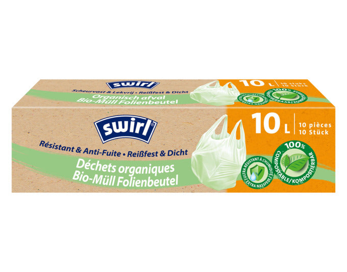 SWIRL Folienbeutel Bio Müll 10 l in präsentiert im Onlineshop von KAQTU Design AG. Reinigung & Wäsche ist von SWIRL
