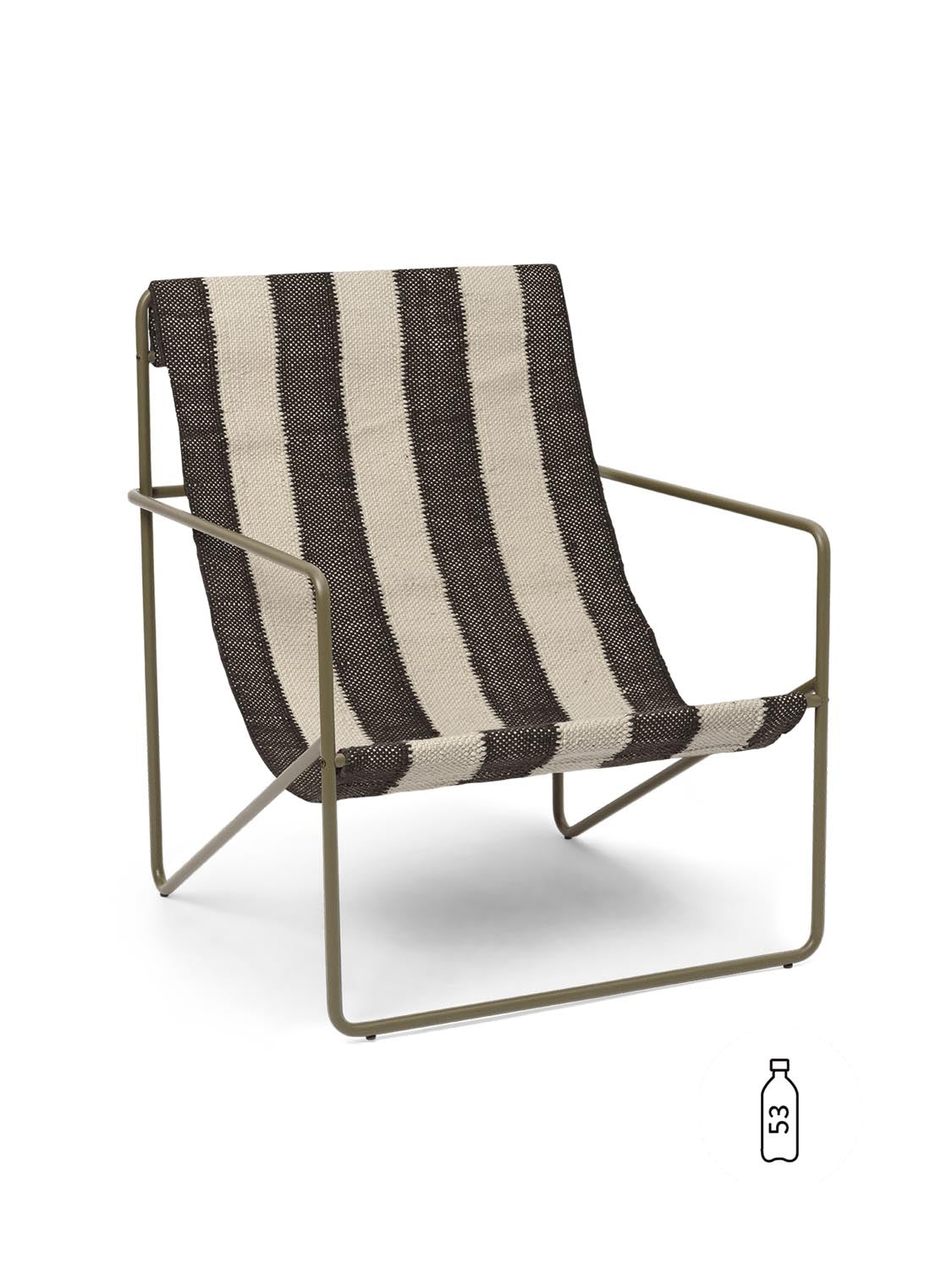 Moderner Desert Lounge Chair von Ferm Living: Nachhaltig, vielseitig und perfekt für drinnen und draußen. Entspanne stilvoll!