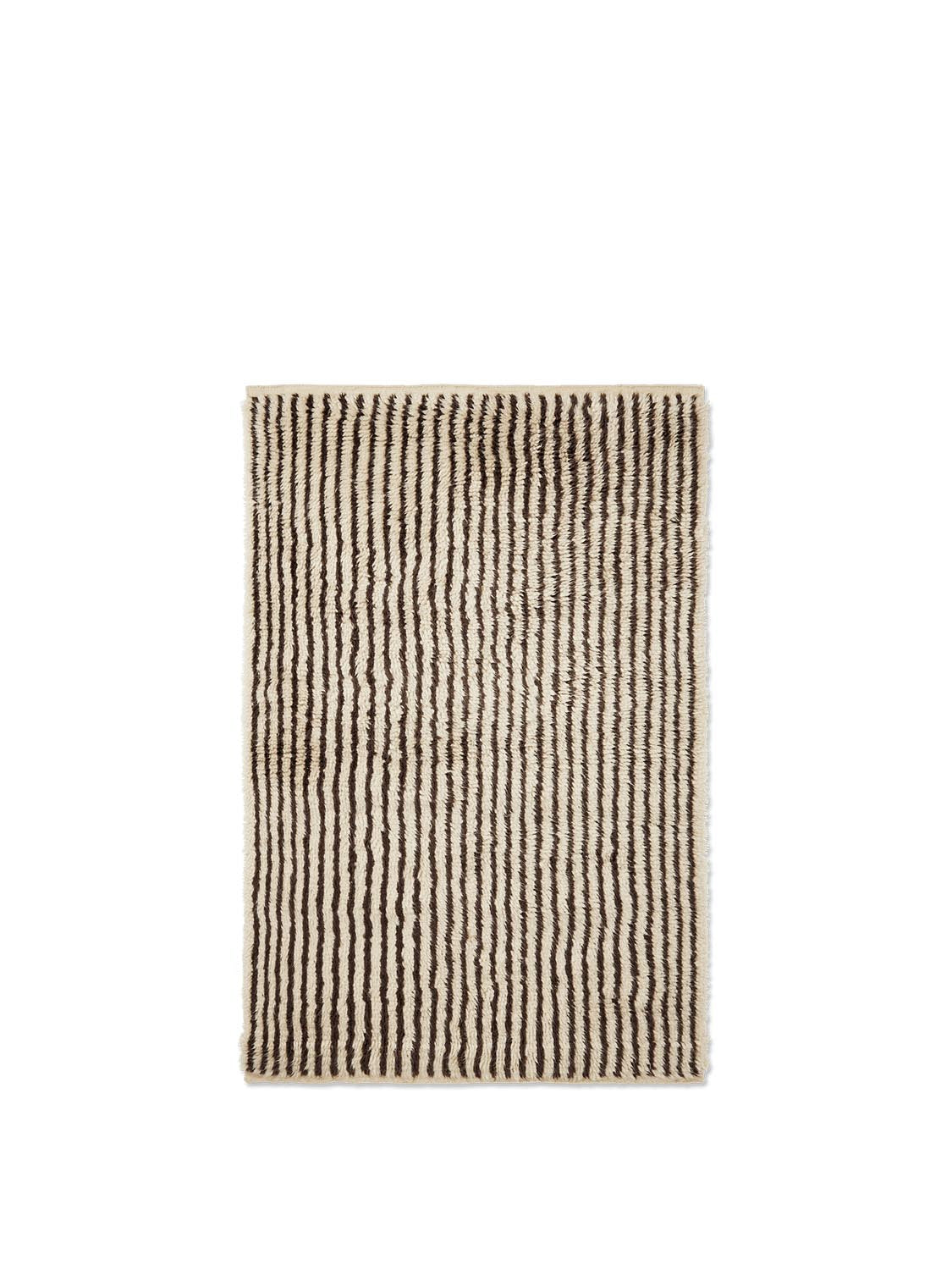 Eleganter Kami Knotted Teppich: Handgeknüpft, 90% Wolle, zeitloses Streifendesign, weich, strapazierfähig, vielseitig einsetzbar.