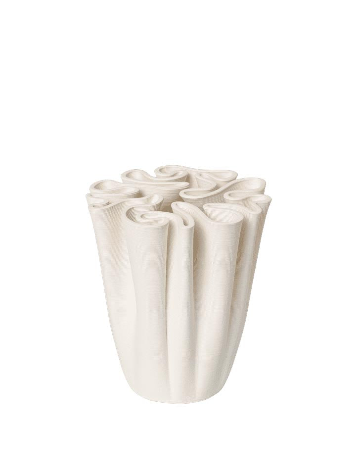 Dedali Vase H18 in Cremeweiss präsentiert im Onlineshop von KAQTU Design AG. Vase ist von Ferm Living