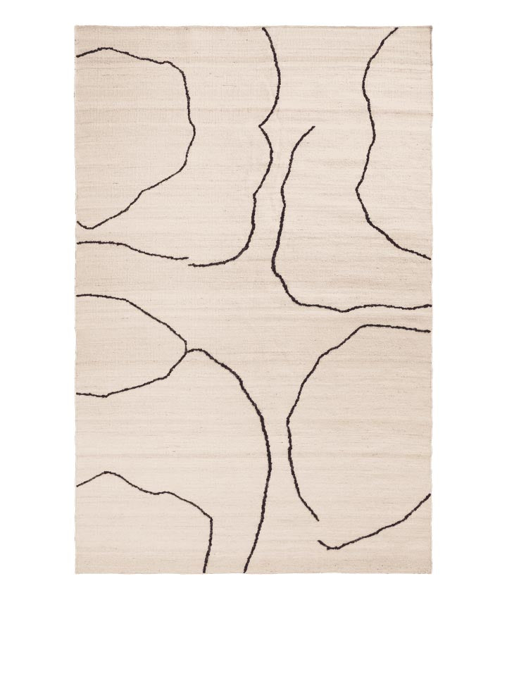 Gesso Jute Teppich 200 x 300 in Off-White/Dunkel Feige präsentiert im Onlineshop von KAQTU Design AG. Teppich ist von Ferm Living