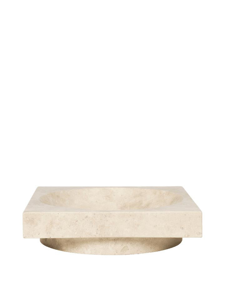 Hew Low Schale in Travertin präsentiert im Onlineshop von KAQTU Design AG. Schale ist von Ferm Living