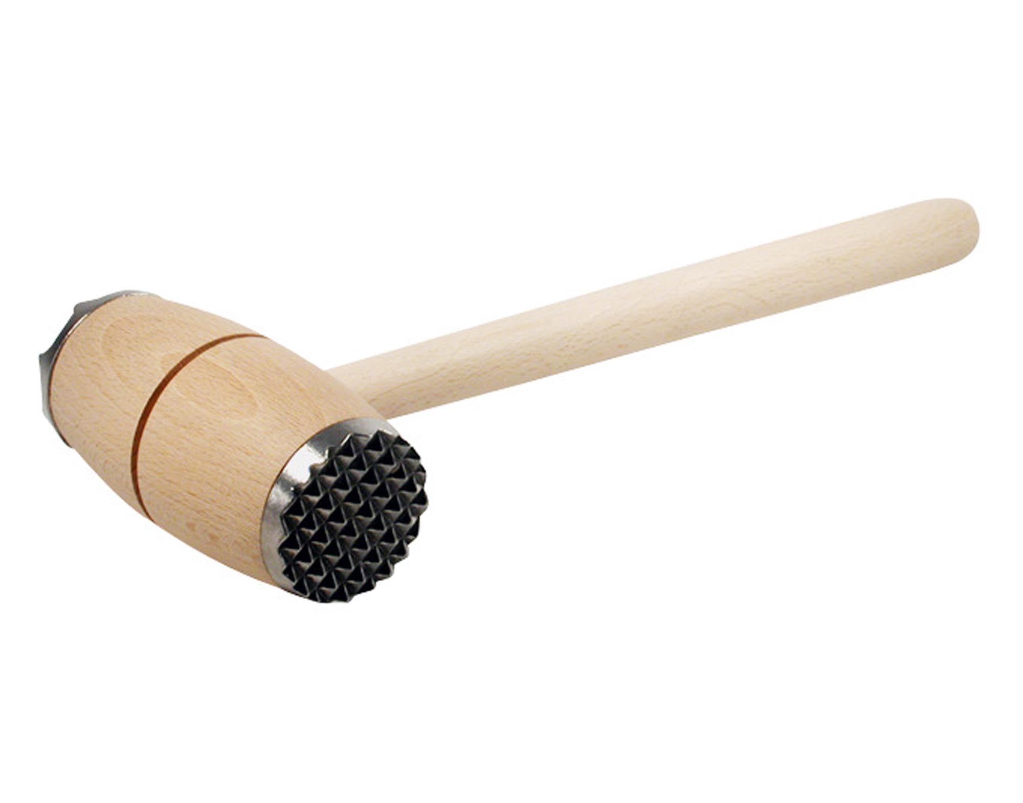 KISAG Fleischhammer mit Metallbeschlag: Ideal zum Zartklopfen von Fleisch, robust, langlebig und leicht zu reinigen. Perfekt für saftige Schnitzel und Steaks!