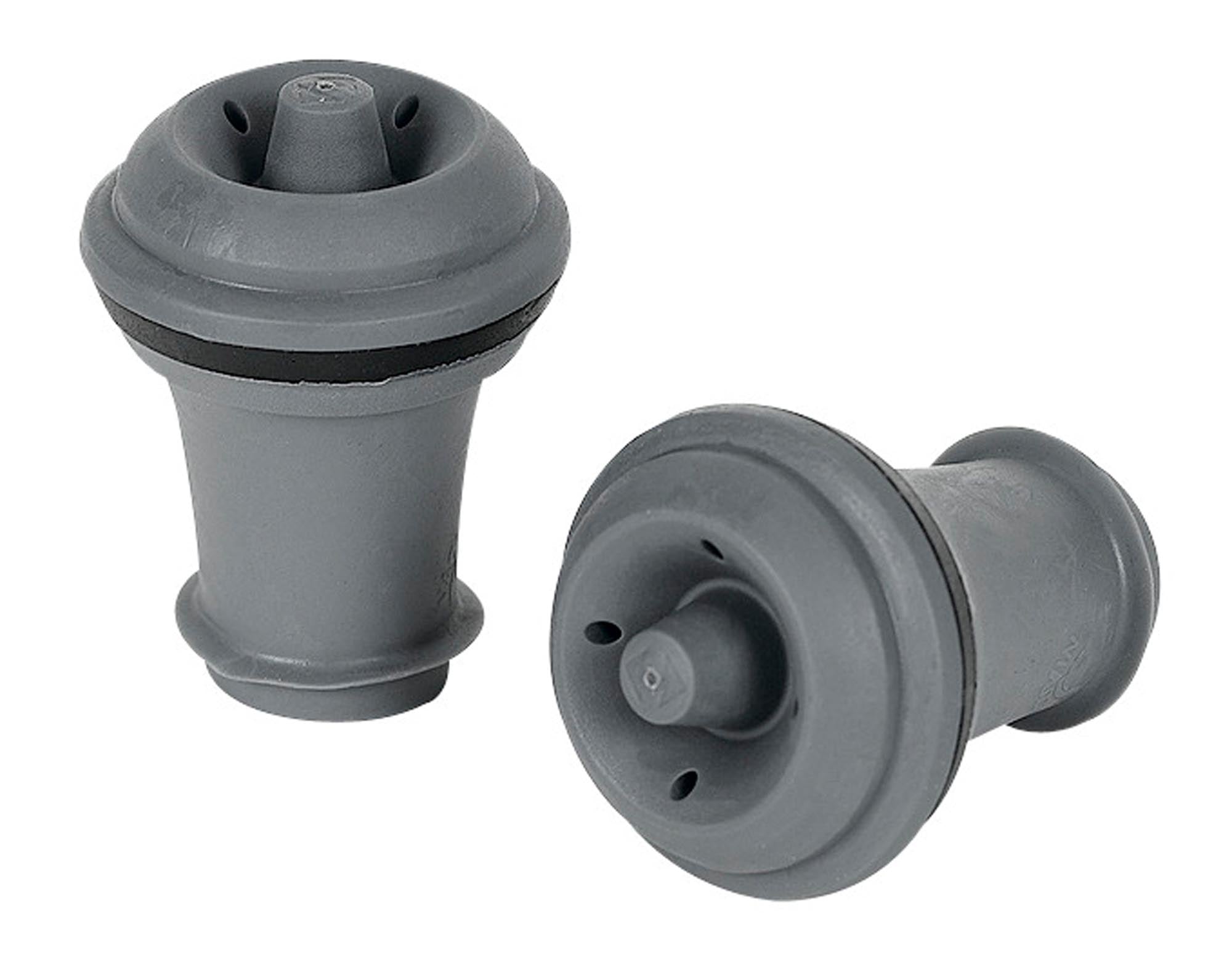 Entdecken Sie die VACU VIN Verschlusszapfen in elegantem Grau. Ideal für Wein und Sekt, garantieren sie eine luftdichte Versiegelung und Frische.