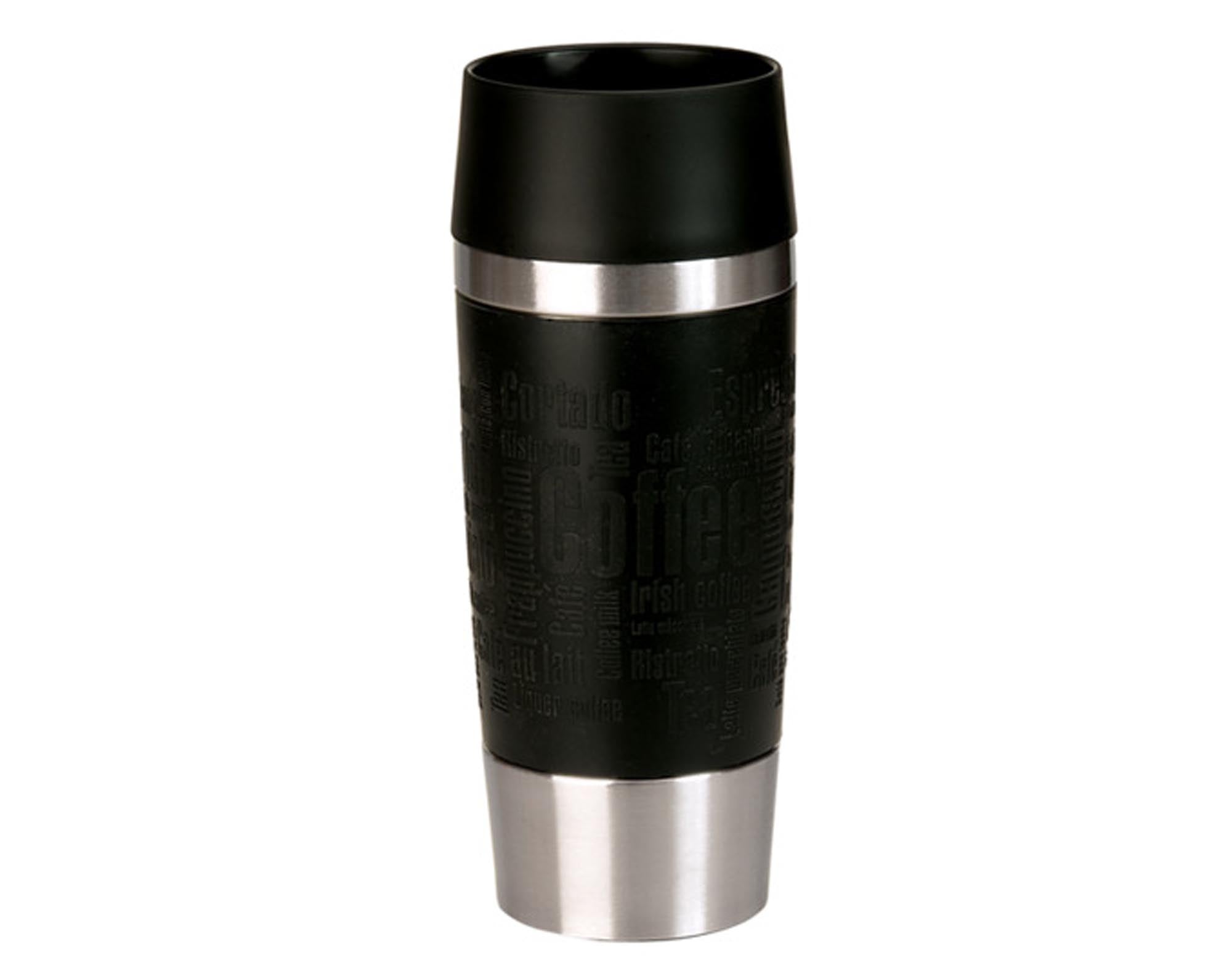 Der EMSA Travel Mug schwarz 0.36 l ist der ideale Isolierbecher für unterwegs. Hält Getränke bis zu 6 Stunden heiß und 12 Stunden kalt.