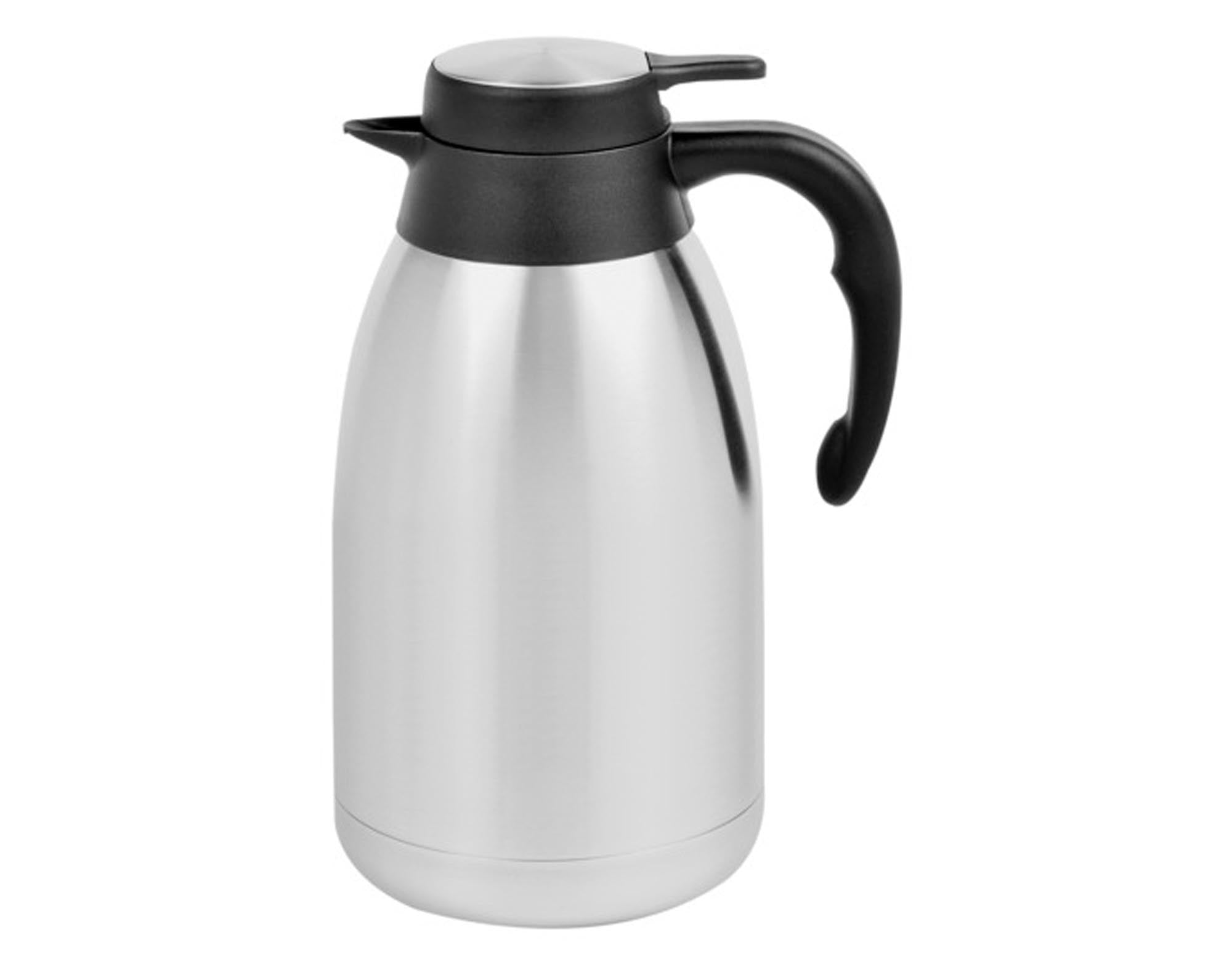 Elegante 2L Isolierkanne aus Edelstahl von EVA COLLECTION: Hält Getränke stundenlang heiss oder kalt. Perfekt für jeden Anlass.