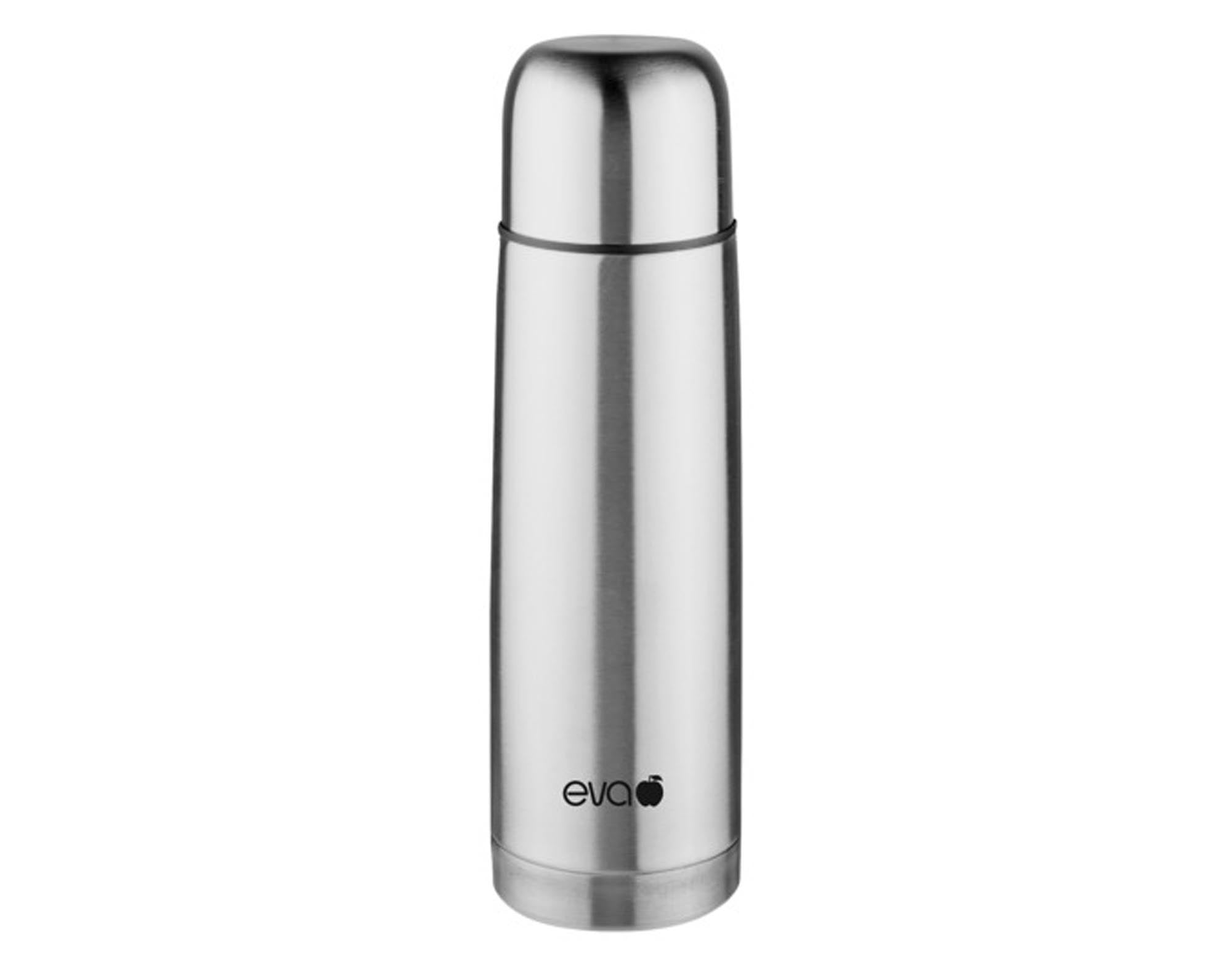 Entdecken Sie die EVA Isolierflasche Inox 0.5 l mit Ausgiessautomatik. Ideal für heiße und kalte Getränke, robustes Edelstahl-Design, hygienisch und leicht zu reinigen.