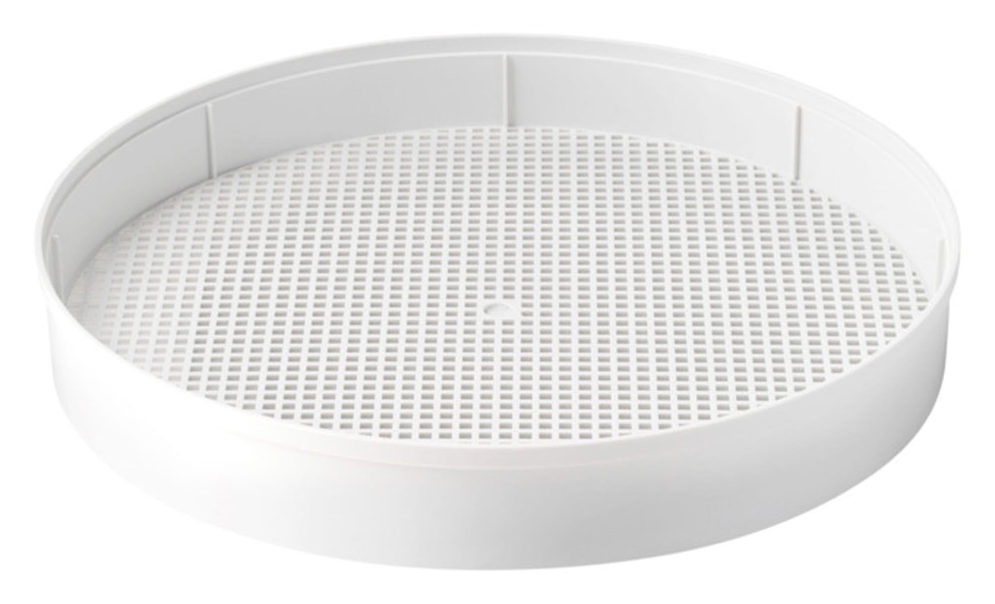 Entdecken Sie das STÖCKLI Dörrgitter Dörrex aus lebensmittelechtem Kunststoff (ø 33.5 cm) für effizientes Trocknen von Obst, Gemüse und Kräutern.