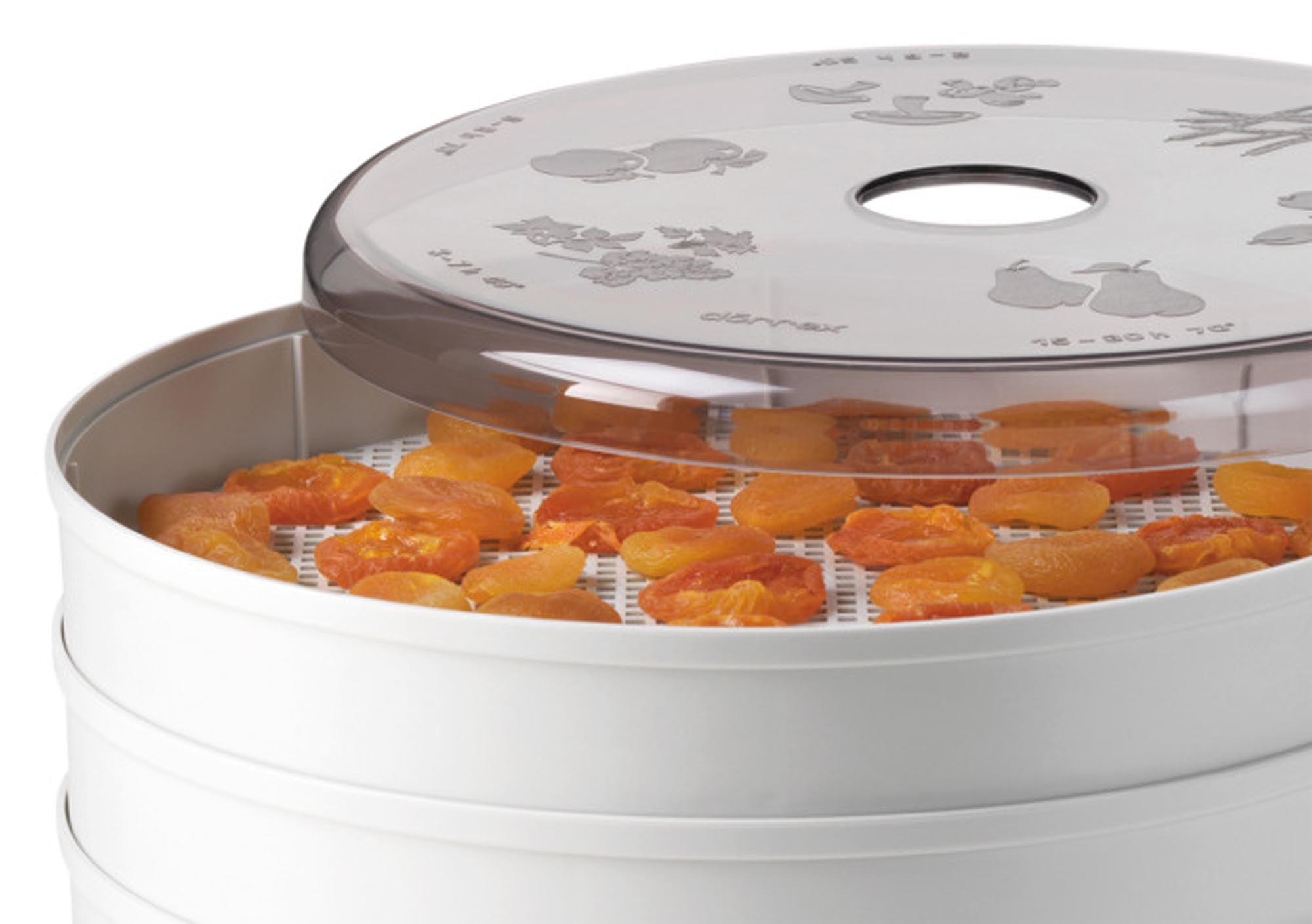 Das Dörrgitter Dörrex von STÖCKLI, ø 33.5 cm, aus lebensmittelechtem Kunststoff, ideal zum Trocknen von Obst, Gemüse und Kräutern.