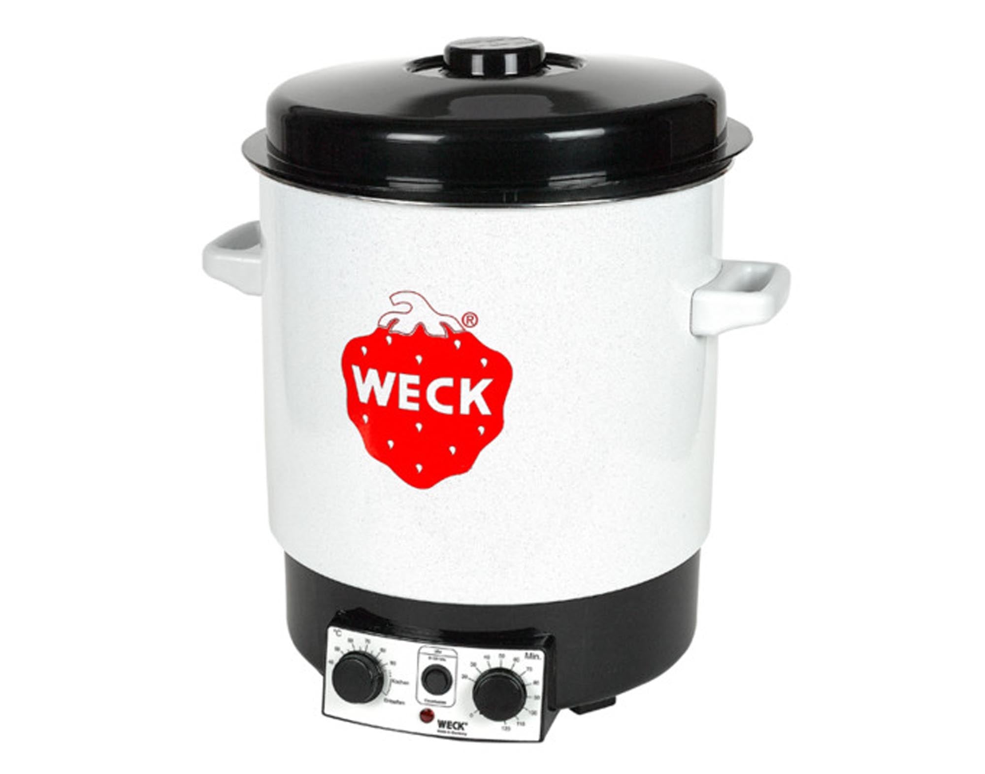 WECK Sterilisiertopf Vollautomatik 29 l: Hochwertiger Edelstahl, präzise Timer-Steuerung, ideal für die Konservierung von Lebensmitteln.