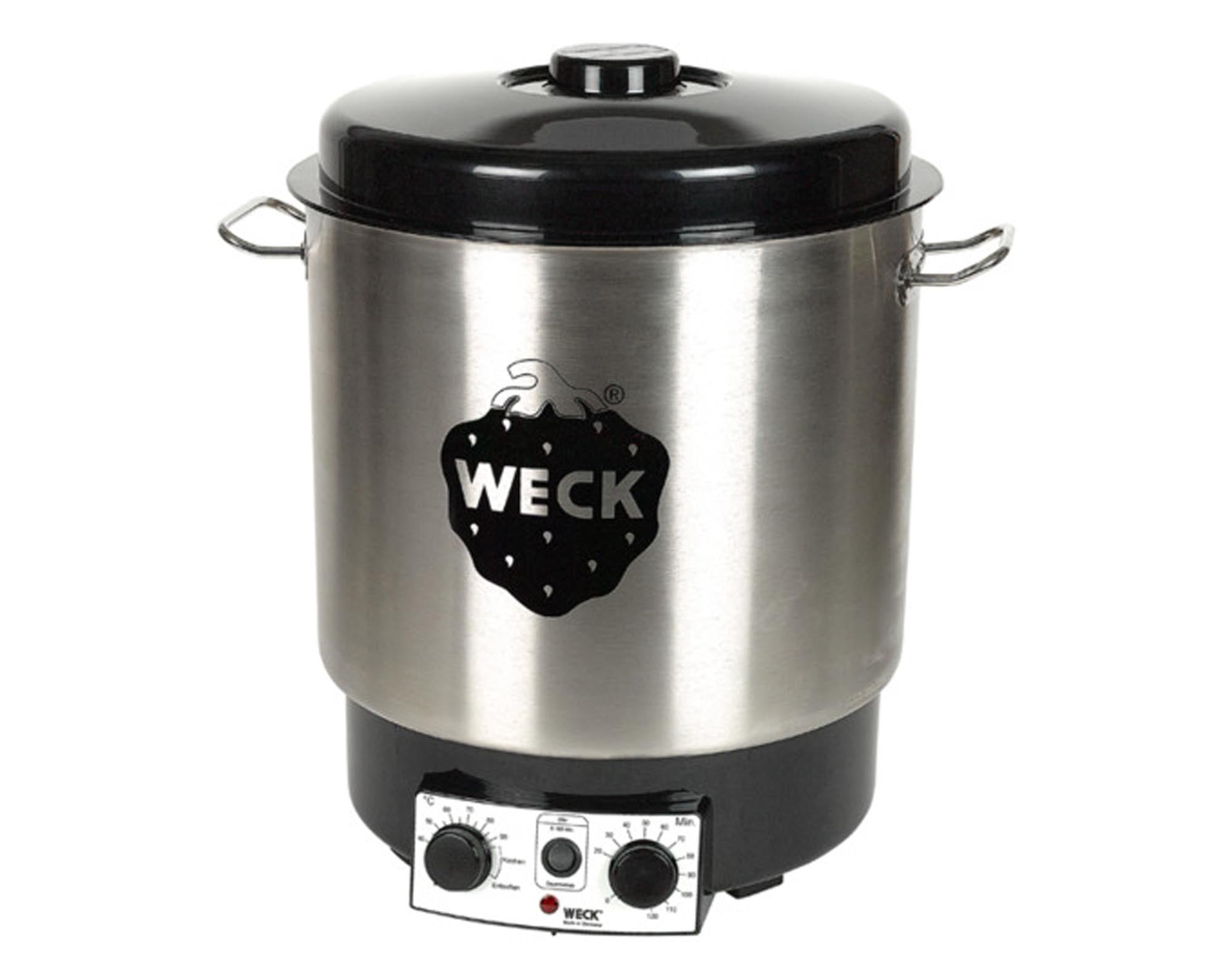 Der WECK Sterilisiertopf Vollautomatik 30 l aus Edelstahl bietet effiziente, sichere Lebensmittelkonservierung. Ideal für Hobbyköche und Profis!