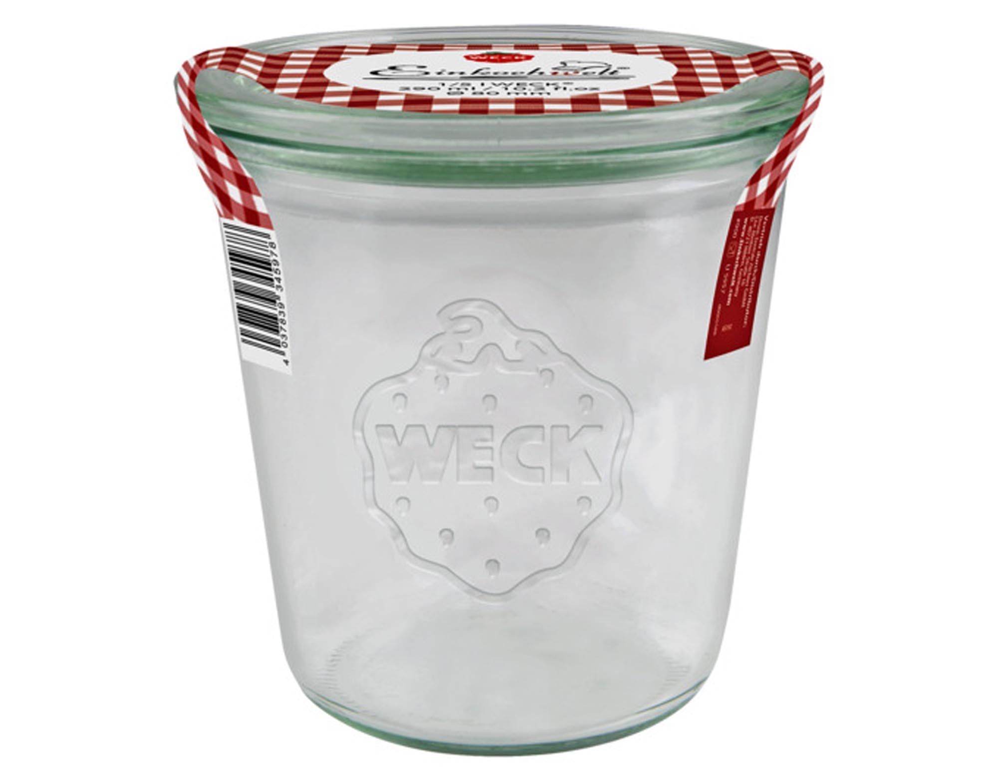 Entdecken Sie das WECK Einmachglas Sturzform 290 ml mit Deckel – ideal für Marmeladen, Chutneys und kreative DIY-Projekte. Hitzebeständig, spülmaschinenfest und platzsparend!