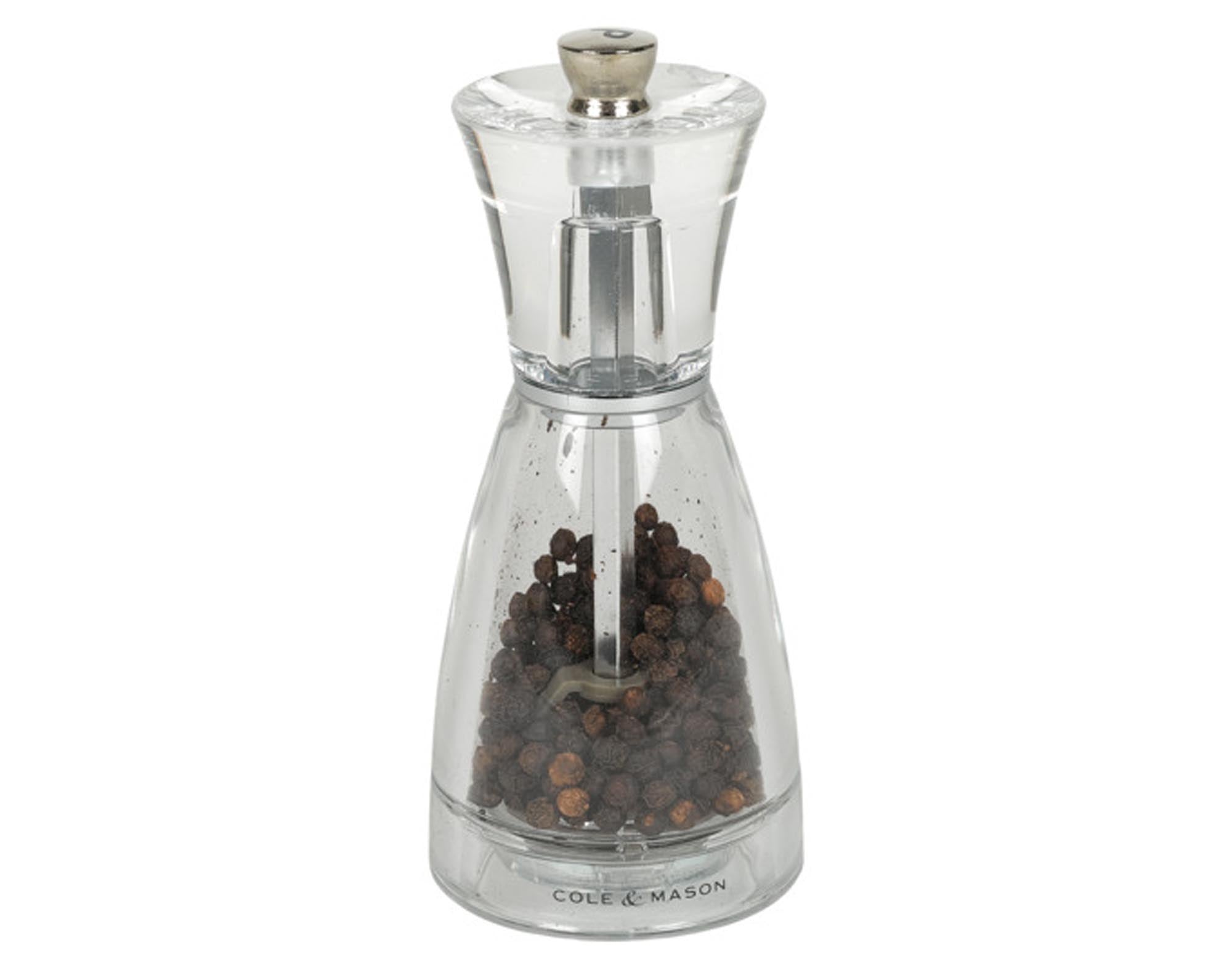 Entdecken Sie die COLE & MASON Pfeffermühle Pina 14 cm – stilvolles Design, präzises Keramik-Mahlwerk und vielseitig für Gewürze. Perfekt für jede Küche!