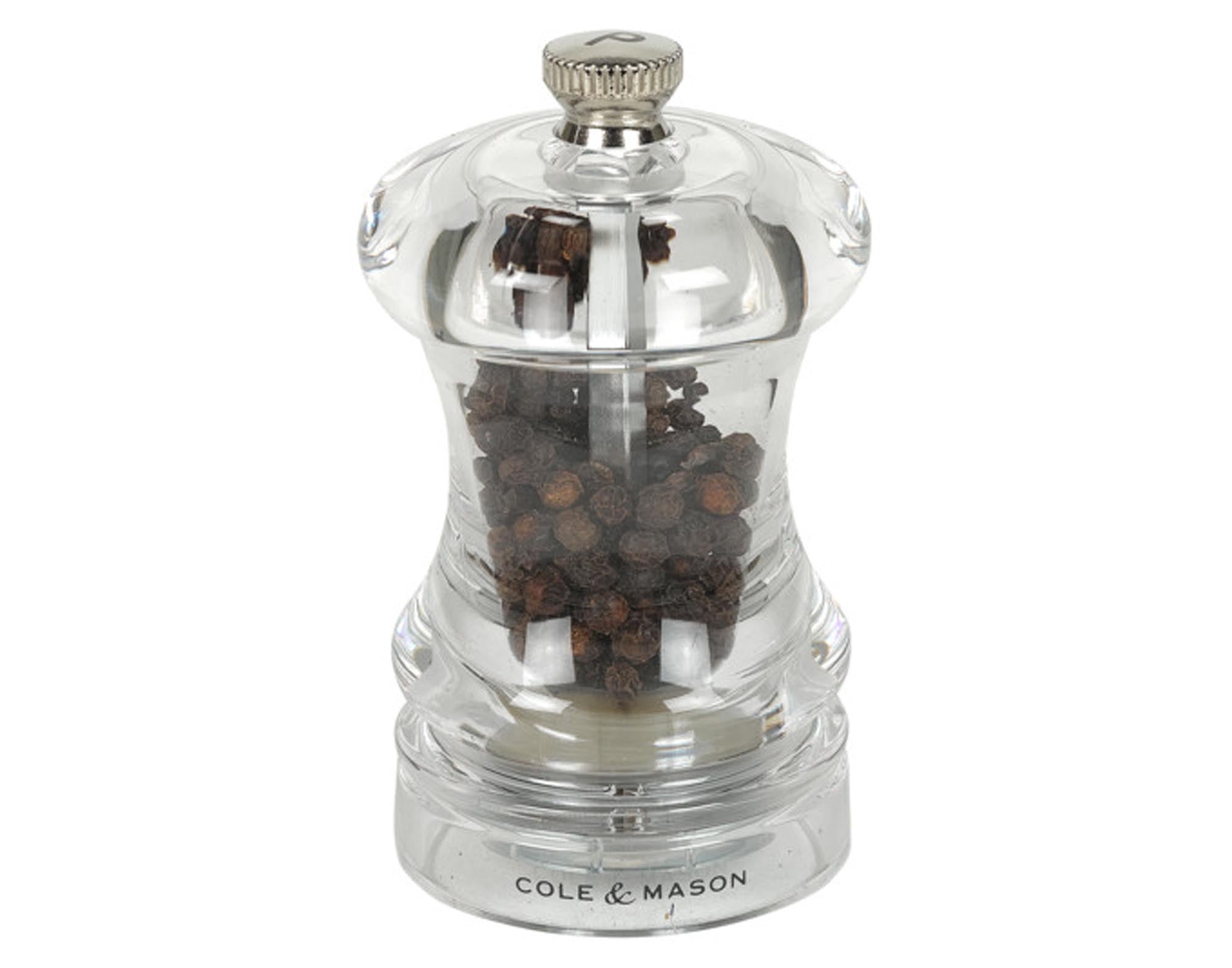 Entdecken Sie die COLE & MASON Pfeffermühle Capstan 8.5 cm – stilvoll, langlebig und mit präzisem Keramik-Mahlwerk für frischen Pfeffer.
