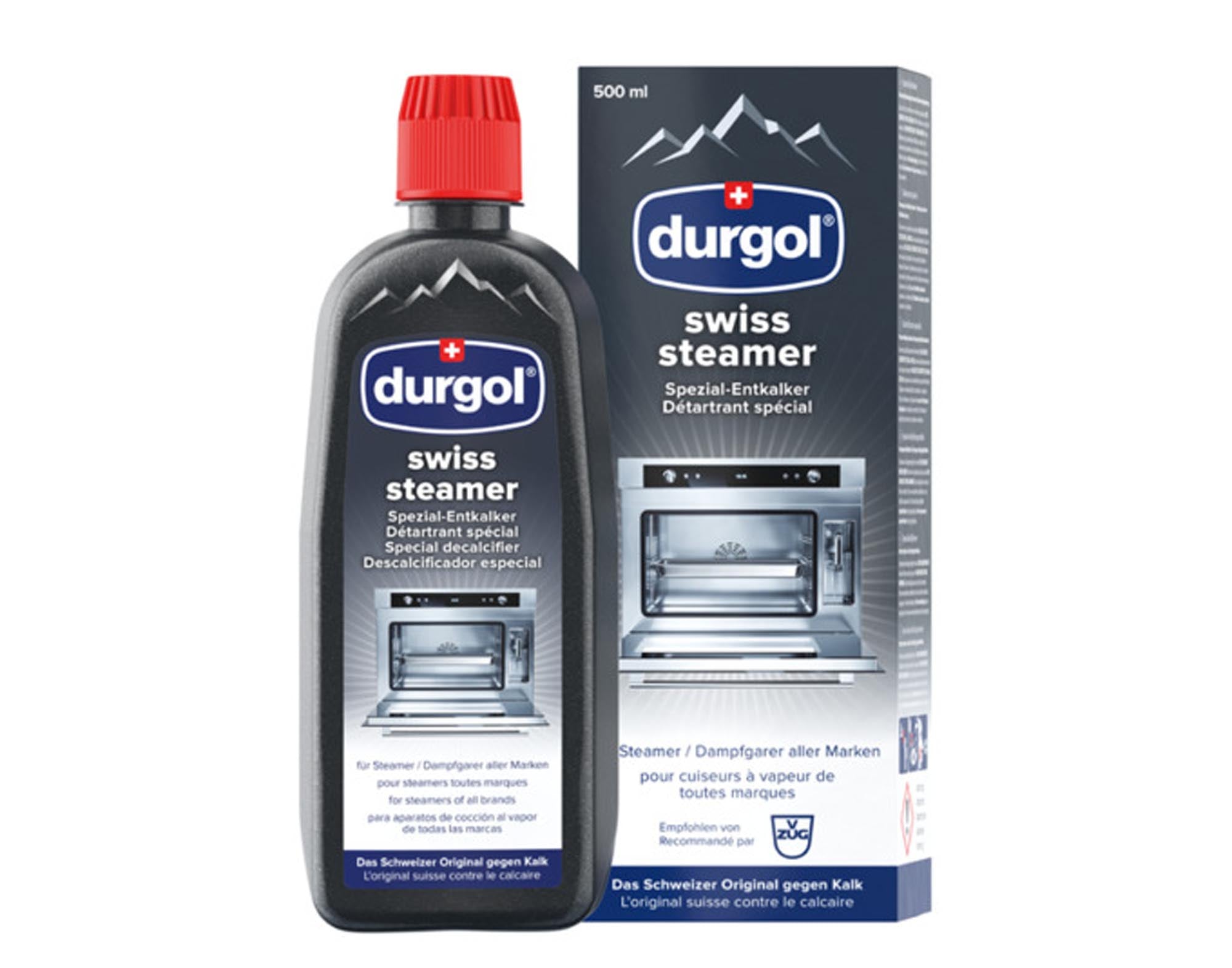 DURGOL Swiss Steamer 500 ml: Effektiver Entkalker für Steamergeräte. Entfernt Kalk sicher, schützt Materialien und ist umweltfreundlich.