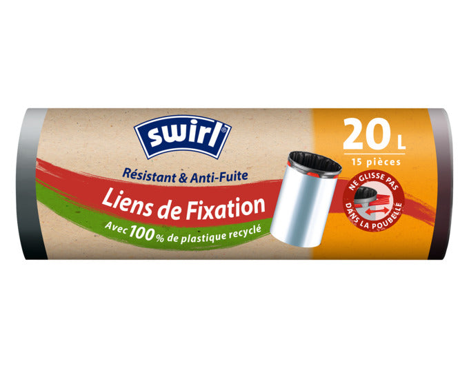 SWIRL Abfallsäcke Elastik Band 20 l in präsentiert im Onlineshop von KAQTU Design AG. Reinigung & Wäsche ist von SWIRL