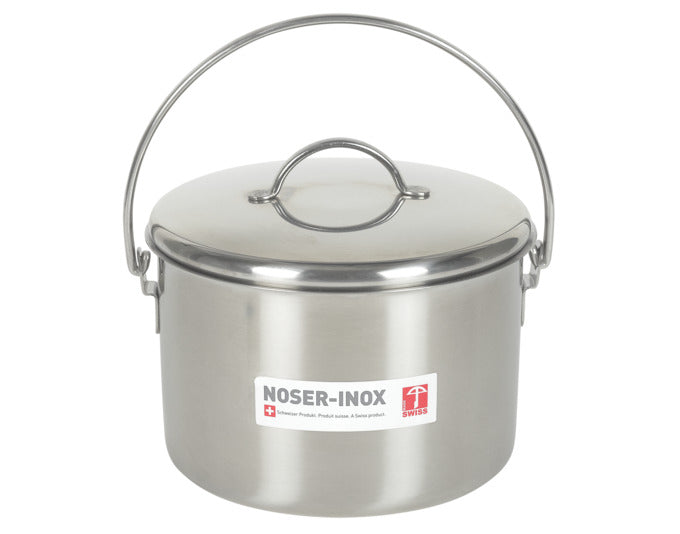 NOSER Komposteimer mit Deckel Inox 3 Liter in präsentiert im Onlineshop von KAQTU Design AG. Gartenutensilien ist von NOSER-INOX