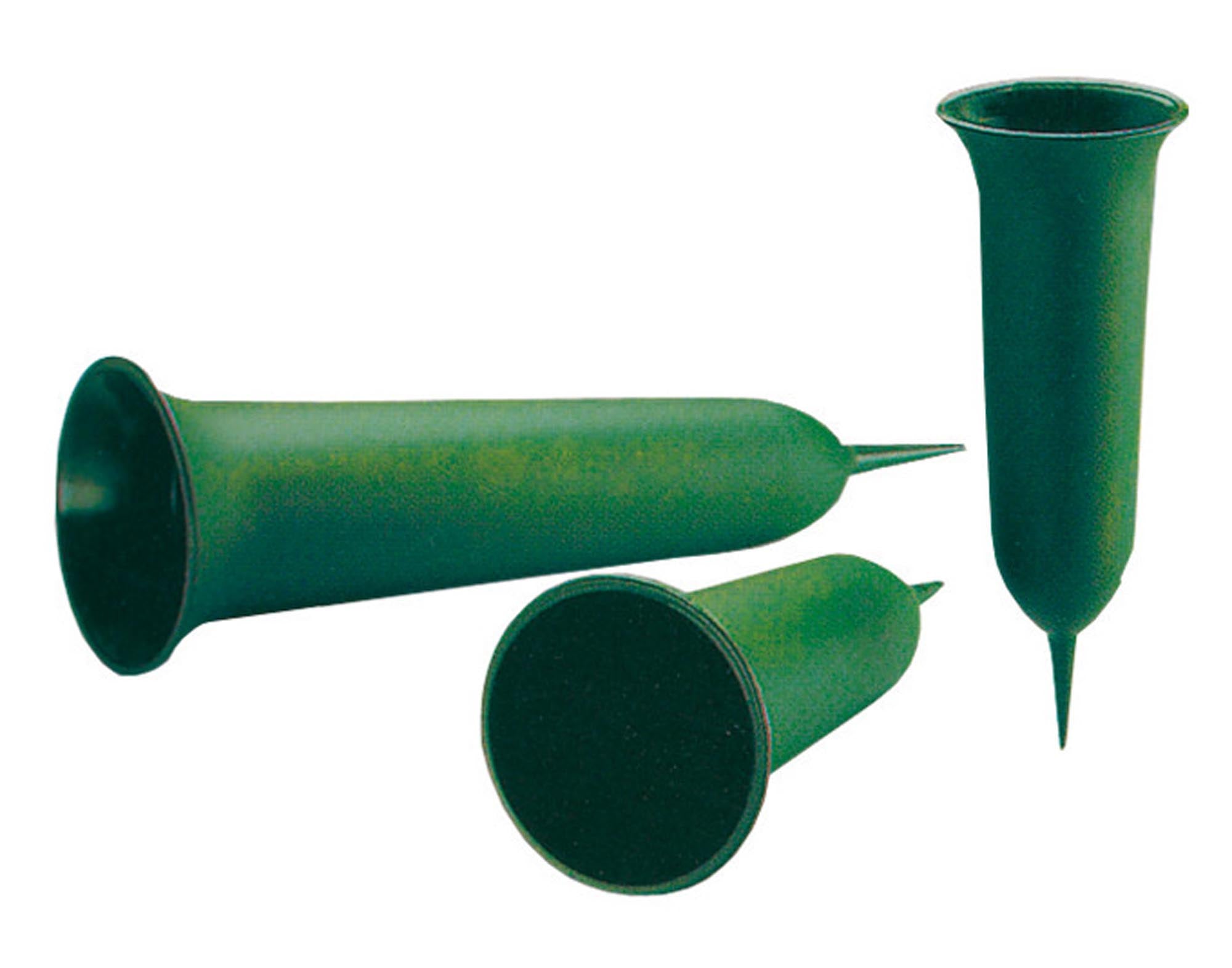 Elegante LIENBACHER Grabvase in grün, 26 cm, wetterfest, ideal für Grabschmuck und Blumenarrangements. Ein Zeichen der Erinnerung.