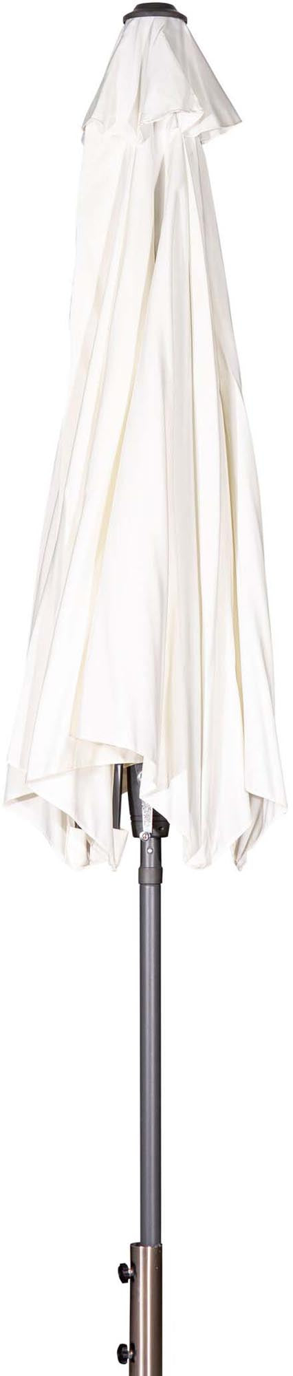 Leeds Sonnenschirm von Venture Home: Stilvoller 3,5 m Schirm, drehbar, langlebig und ideal für entspannte Stunden im Freien.