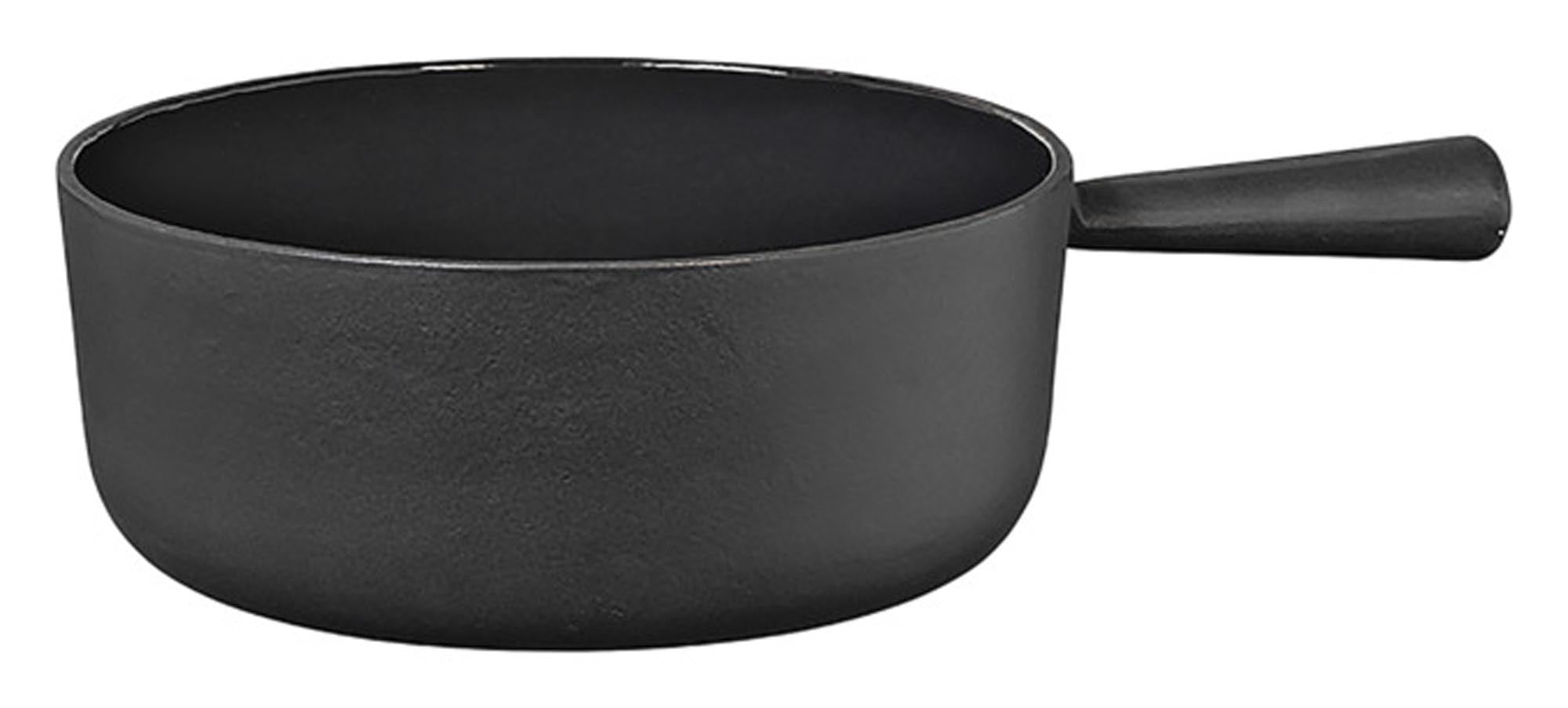 Entdecken Sie das STÖCKLI Fonduecaquelon Classic Guss schwarz (ø 18 cm) für perfektes Fondue-Erlebnis. Ideal für Käsefondue und gesellige Abende!