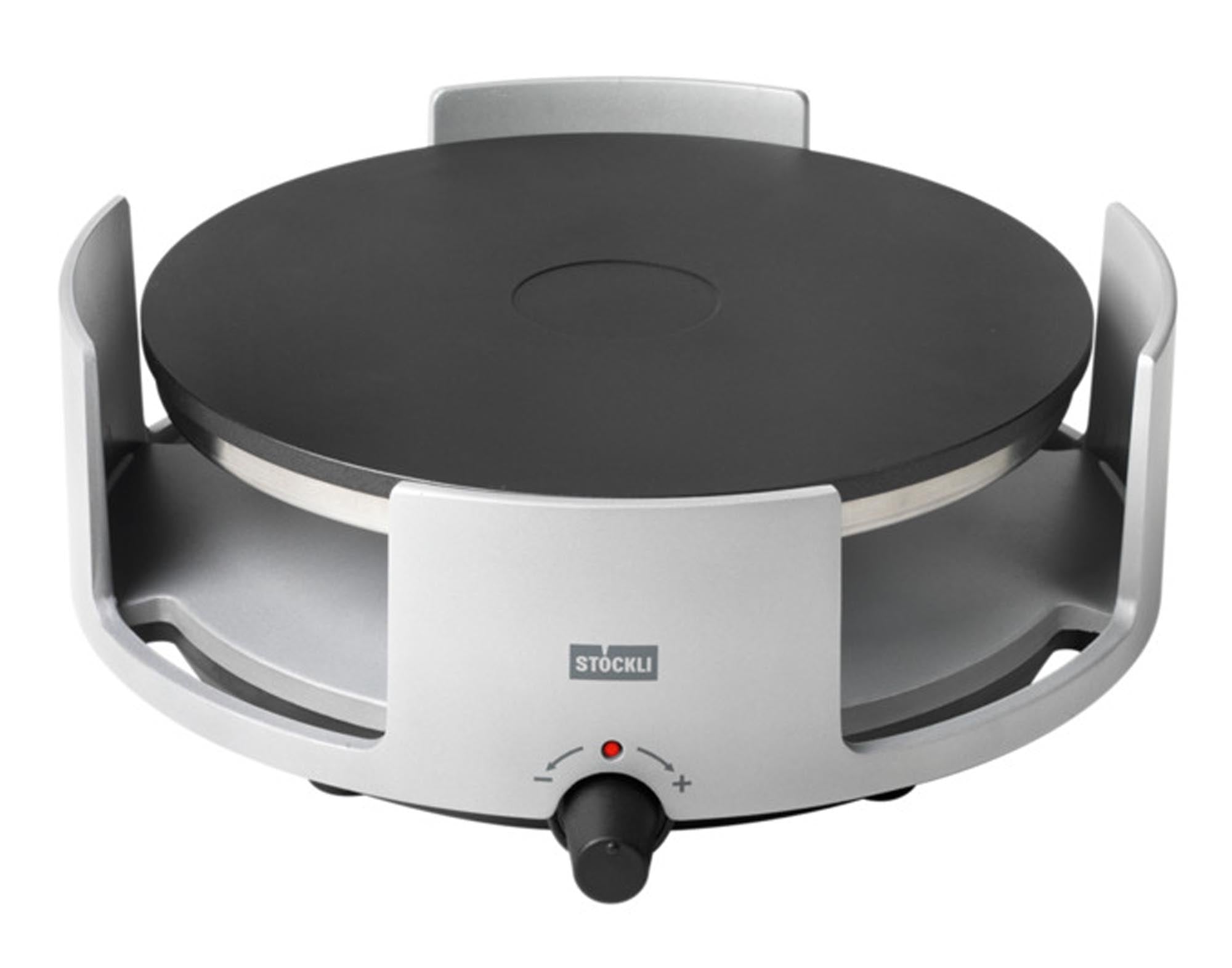 Entdecken Sie das STÖCKLI Rechaud Avalon ø 22 cm aus Edelstahl – ideal für Fondue und Raclette, mit eleganter Optik und sicherer Wärmequelle.