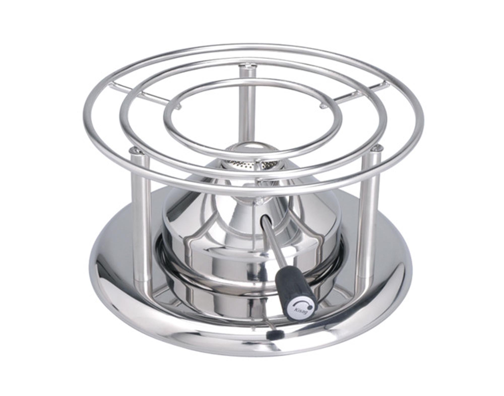 Entdecken Sie den KISAG Rechaud Ronda: elegantes Design, hochwertige Materialien und perfekte Wärmeleitfähigkeit für Fondue und Raclette.