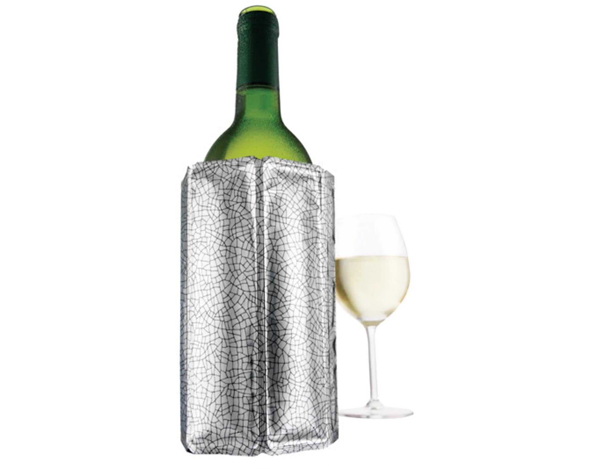 Entdecken Sie die VACU VIN Kühlmanschette Rapid Ice in Silber – das perfekte Barzubehör für schnell gekühlte Getränke. Ideal für Wein, Sekt und mehr!
