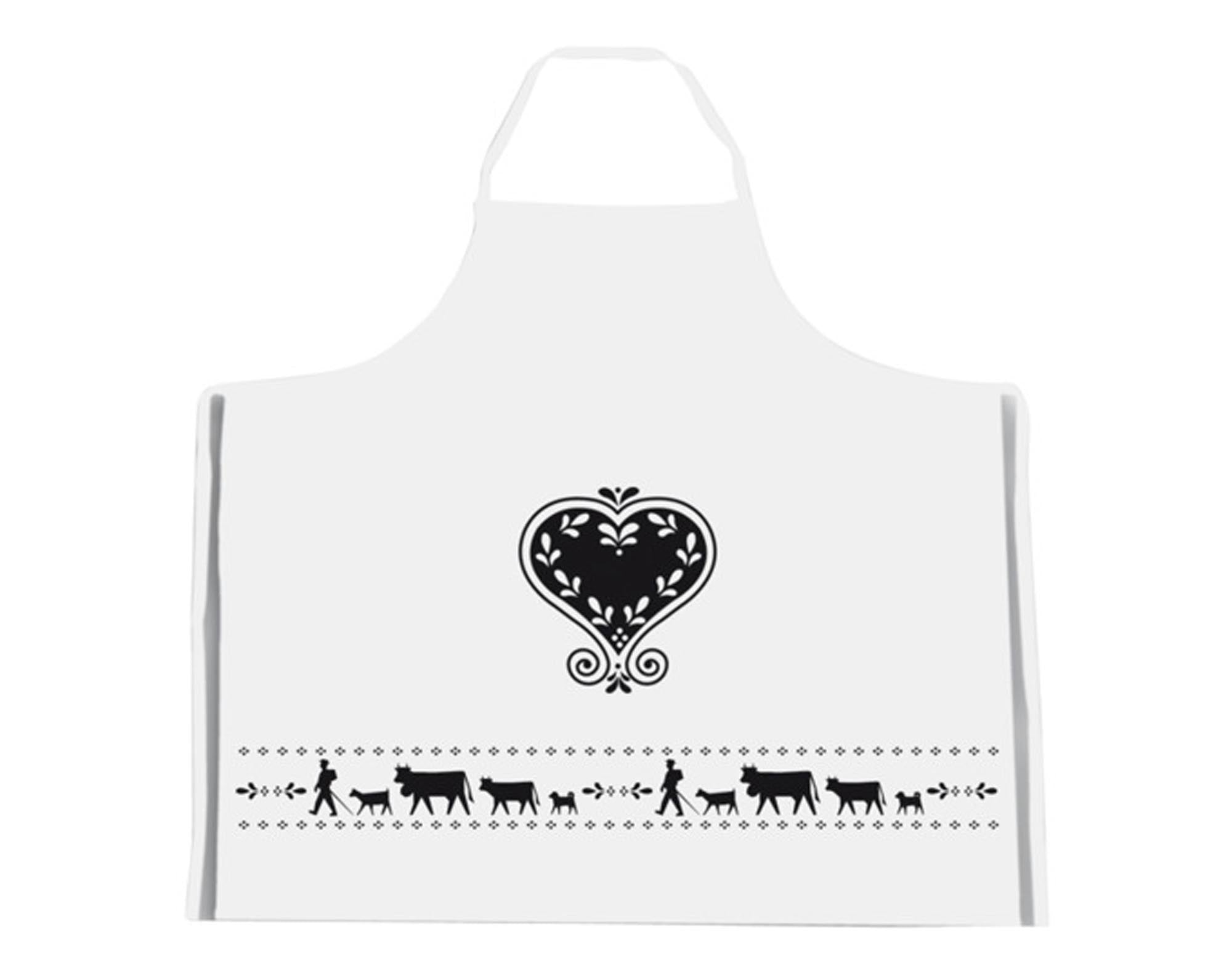 Entdecken Sie die STEINLIN Schürze Alpaufzug 90x90 cm – stilvoll, funktional und aus hochwertiger Baumwolle. Perfekt für jeden Koch!