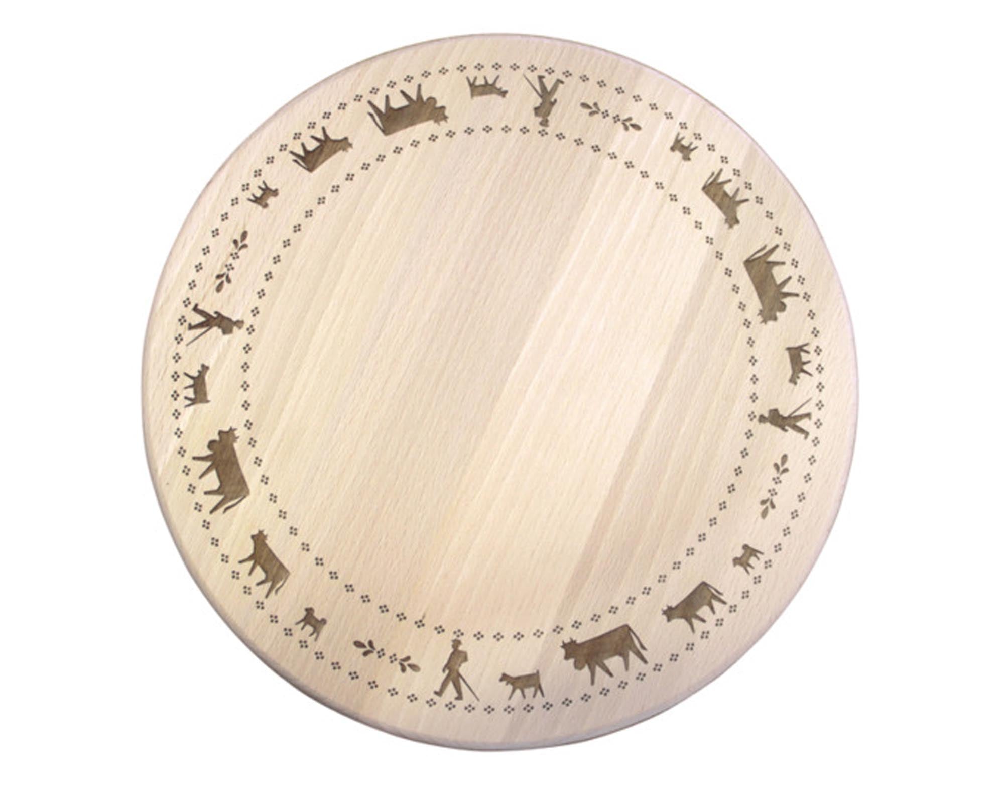 Entdecken Sie das STEINLIN Holzbrett Buche Alpaufzug ø 28 cm – robust, pflegeleicht und ästhetisch. Ideal für Ihre Küche! Hochwertiges Buchenholz.