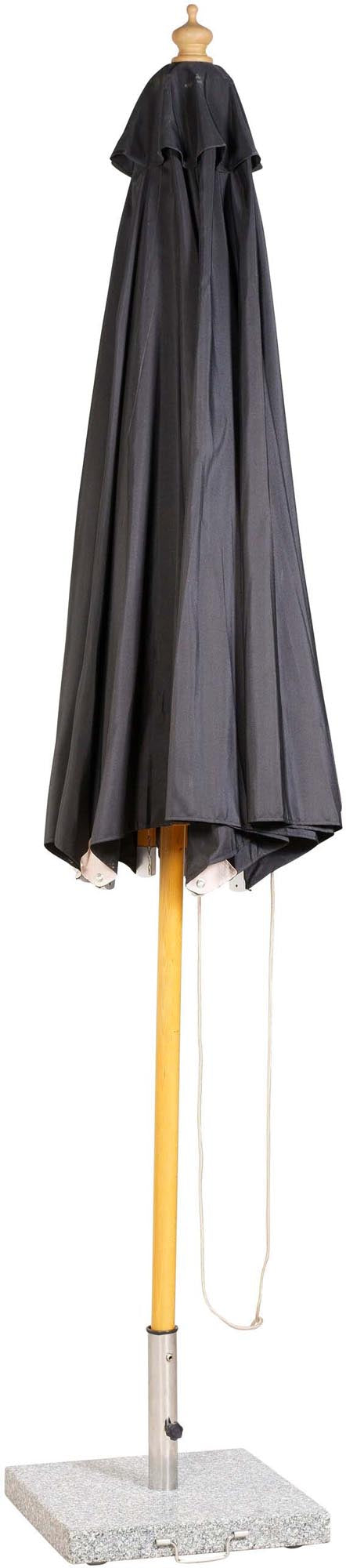 Naxos Sonnenschirm rund in Schwarz präsentiert im Onlineshop von KAQTU Design AG. Sonnenschirm ist von Venture Home