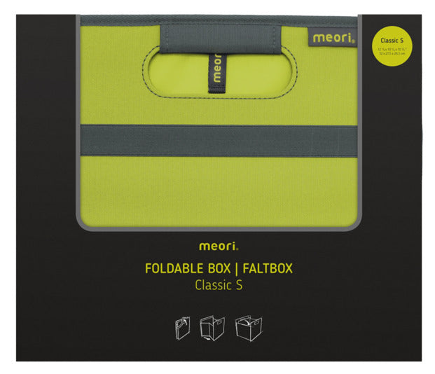 Entdecken Sie die meori Faltbox S Classic in kiwi green – die perfekte Kombination aus Stil und Funktionalität für Ihr Zuhause oder unterwegs.