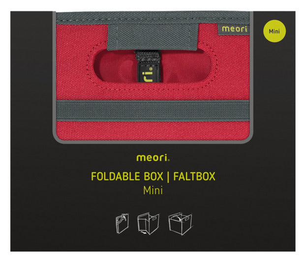 Entdecken Sie die MEORI Faltbox Mini in hibiscus red – die ideale, kompakte Aufbewahrungslösung für jeden Raum. Stilvoll und funktional!