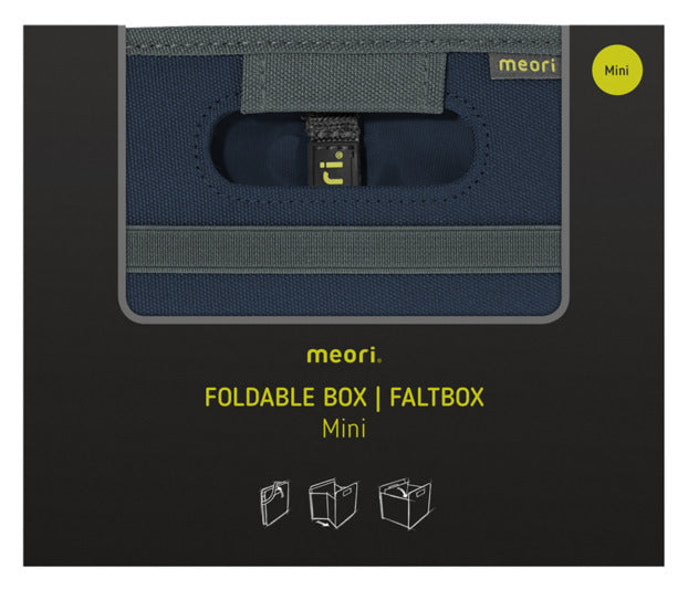 Entdecken Sie die MEORI Faltbox Mini in marine blue – die ideale, kompakte Aufbewahrungslösung für jeden Raum. Stilvoll und funktional!