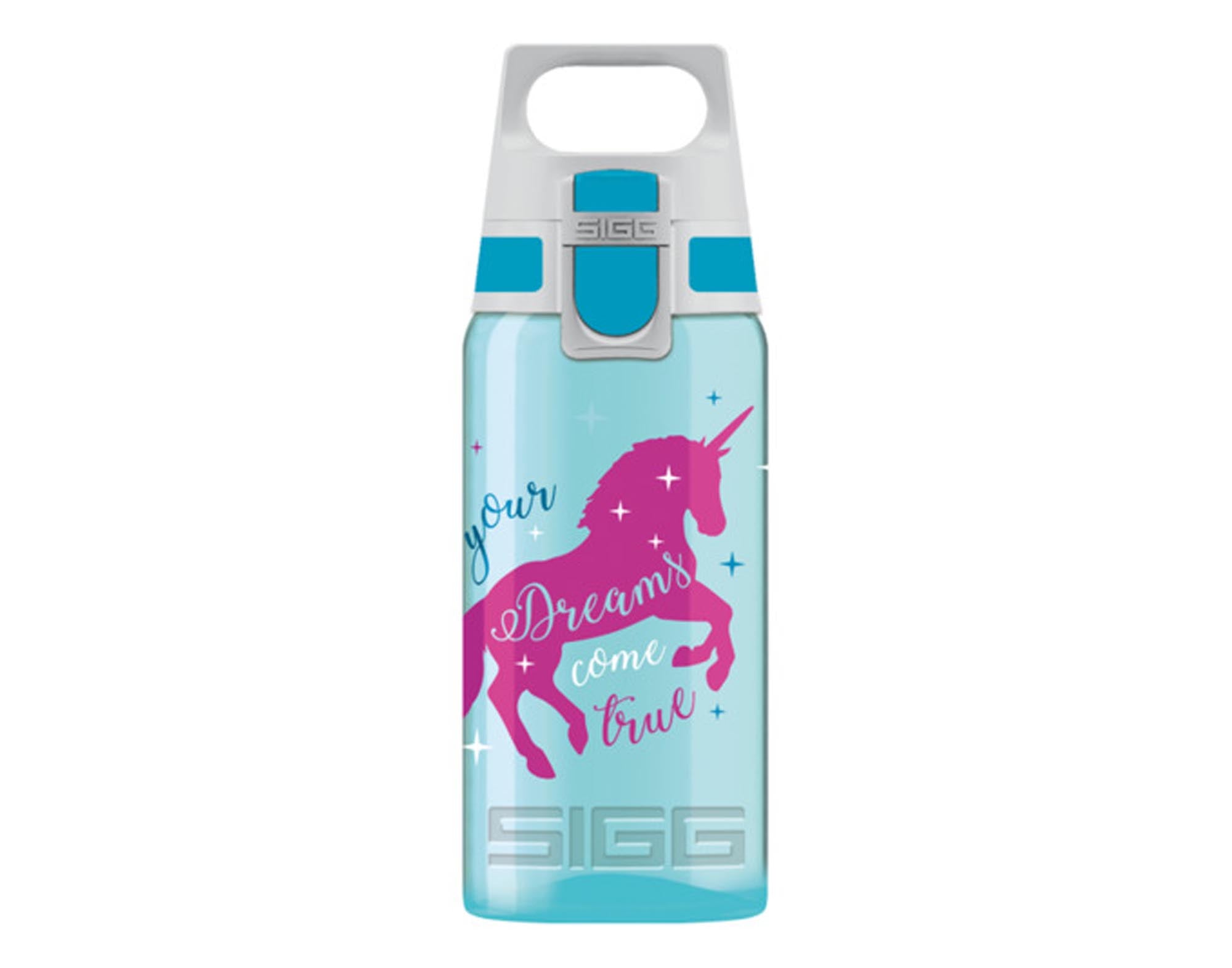 Entdecken Sie die SIGG Trinkflasche Bottle Viva One Unicorn 0.5 l – ideal für Kinder und Erwachsene, umweltfreundlich, geschmacksneutral und perfekt für Schule und Sport!