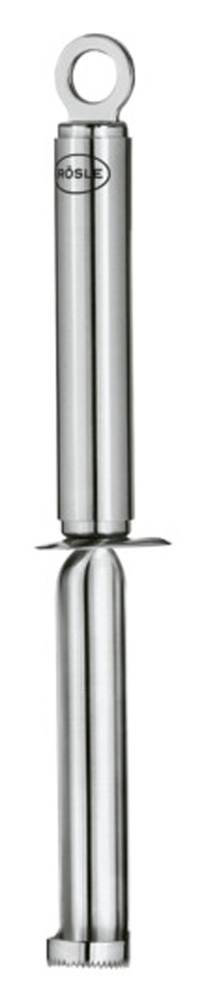 Der RÖSLE Fruchtentkerner (ø 2x22.5 cm) aus Edelstahl erleichtert das Entkernen von Äpfeln und Birnen. Ideal für Küche und Gastronomie.