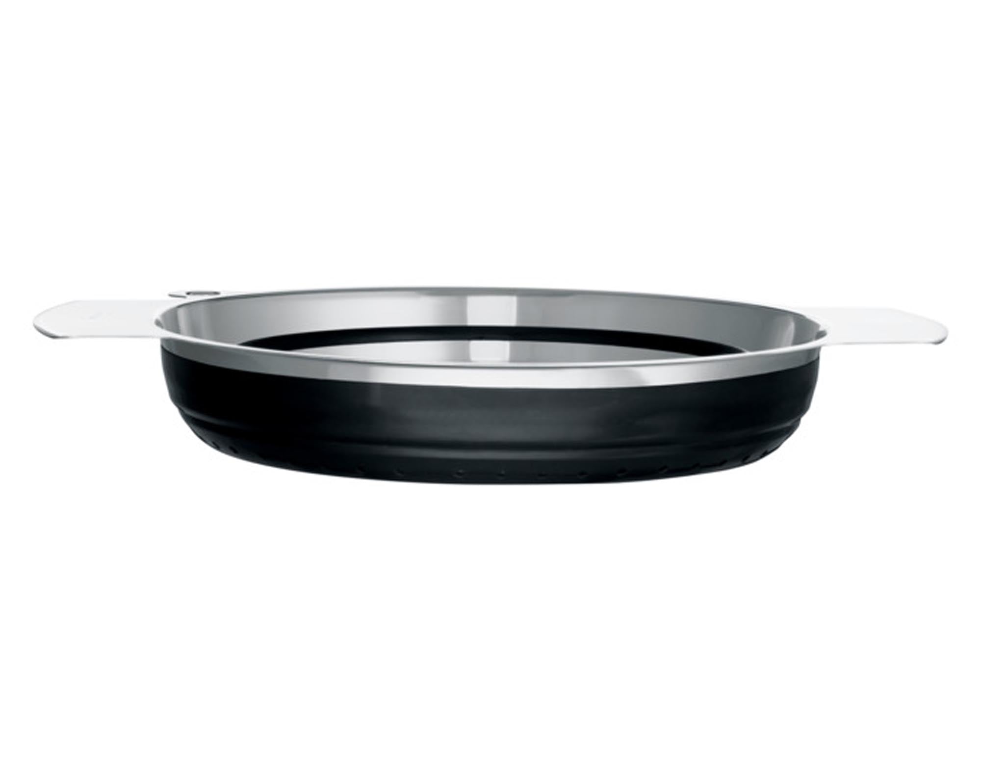 RÖSLE faltbares Salatsieb schwarz, platzsparend und stilvoll.