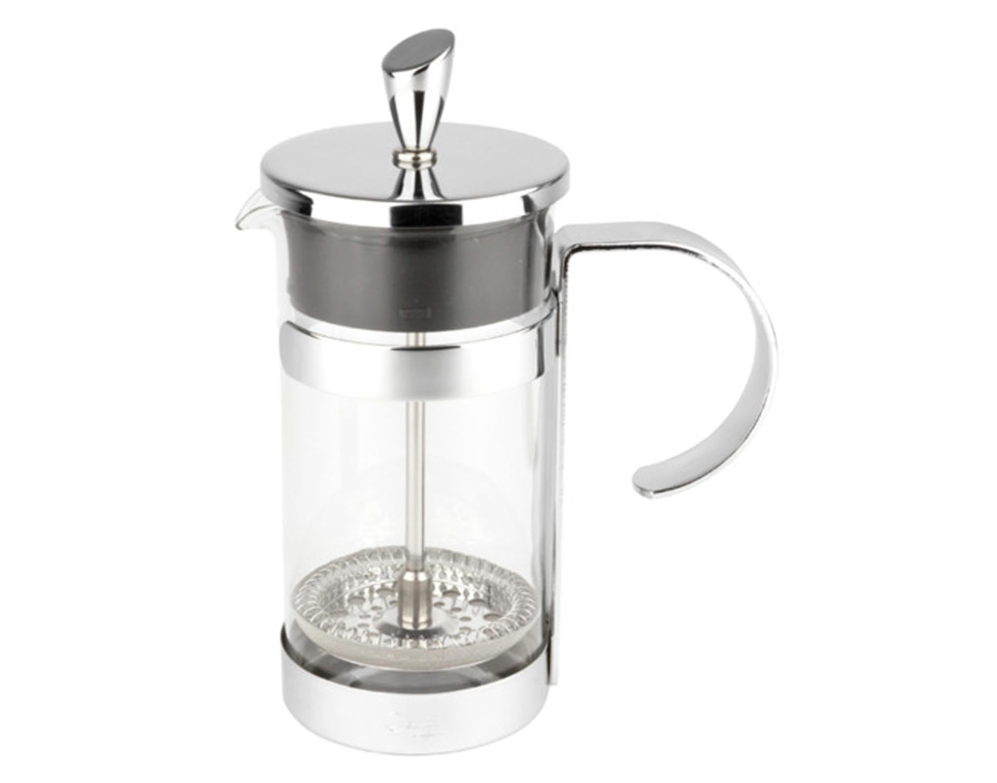 Entdecken Sie die LEOPOLD French Press Luxe 360 ml – eleganter Kaffeezubereiter aus Edelstahl und Glas für aromatischen Genuss. Perfekt für Kaffeeliebhaber!