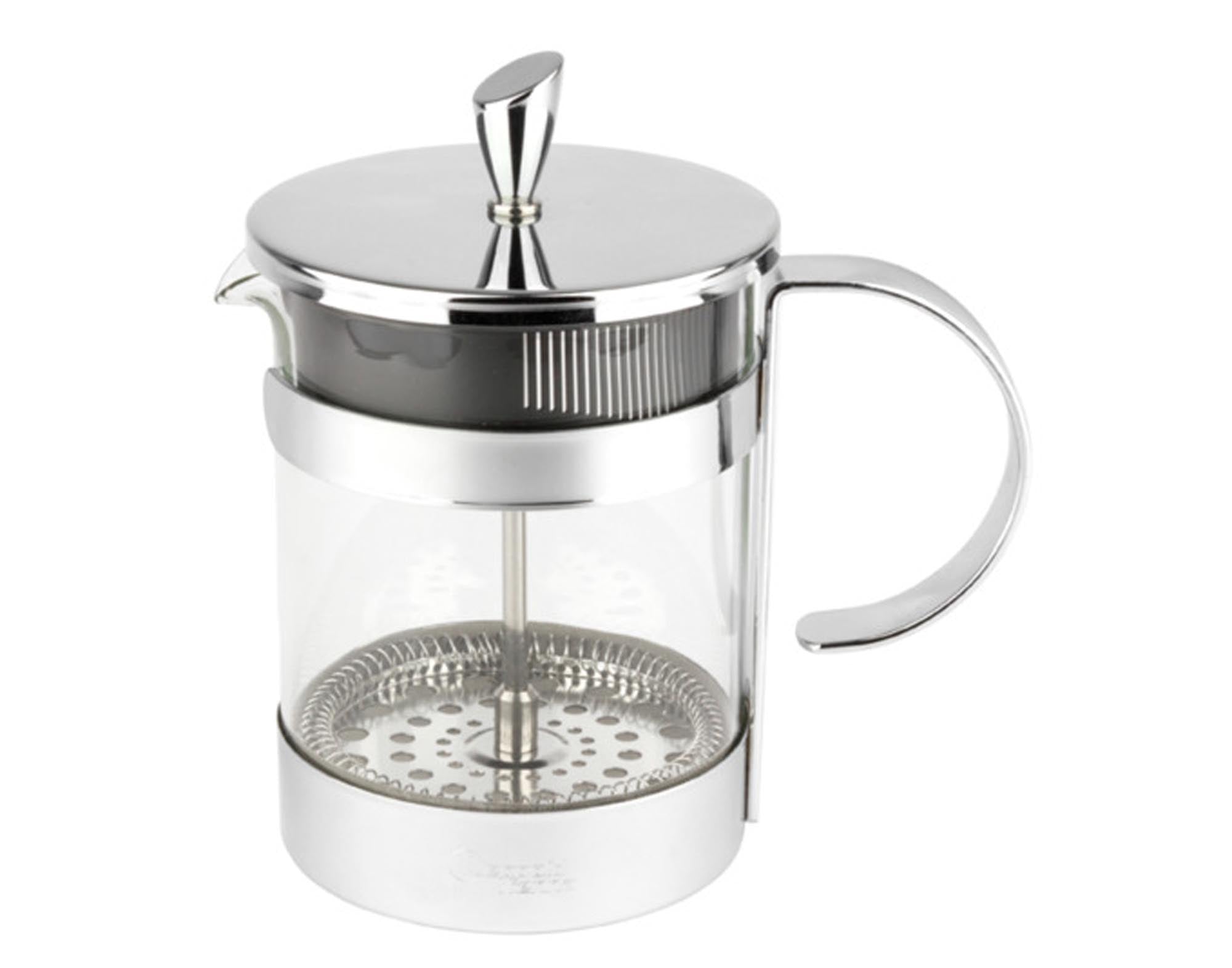 Entdecken Sie den LEOPOLD Kaffeezubereiter French Press Luxe 600 ml aus Edelstahl und Glas. Ideal für aromatischen Kaffee, einfach in der Handhabung.