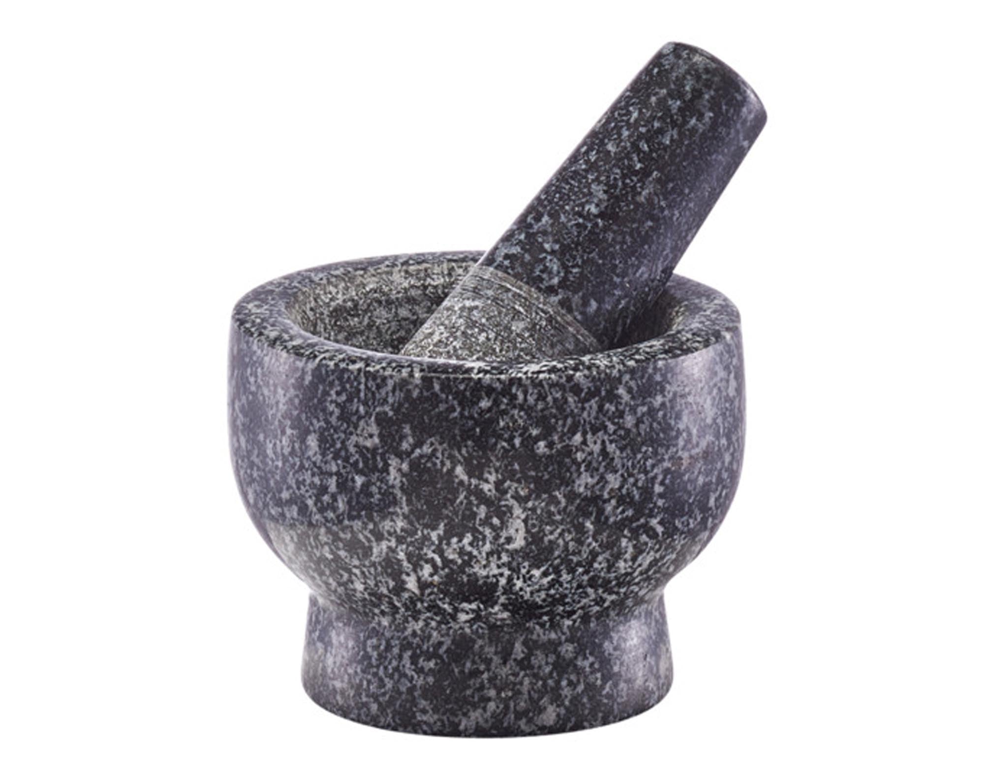 ZELLER Mörser mit Stössel aus Granit (ø 9x6.5 cm) – ideal zum Zerkleinern von Gewürzen, Kräutern und Nüssen. Robustes Design für frische Aromen!