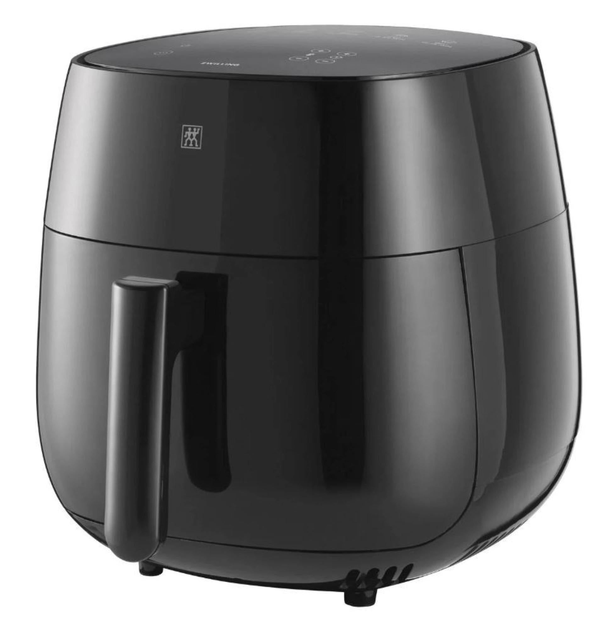 Elegante 4.0l Heissluftfritteuse von Zwilling: gesund, fettfrei, knusprig, vielseitig, einfach zu bedienen, schwarz.