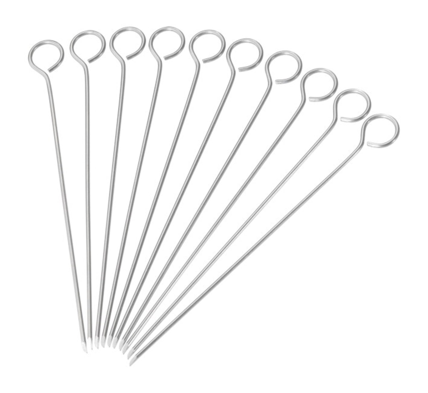 10 Rouladennadeln aus Edelstahl, ideal für Grillzubehör. Perfekt zum Fixieren von Rouladen und anderen Fleischgerichten beim Grillen.